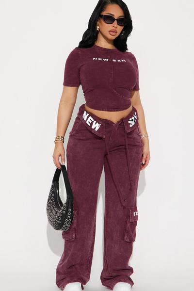 New SZN Washed Pant Set - Charcoal