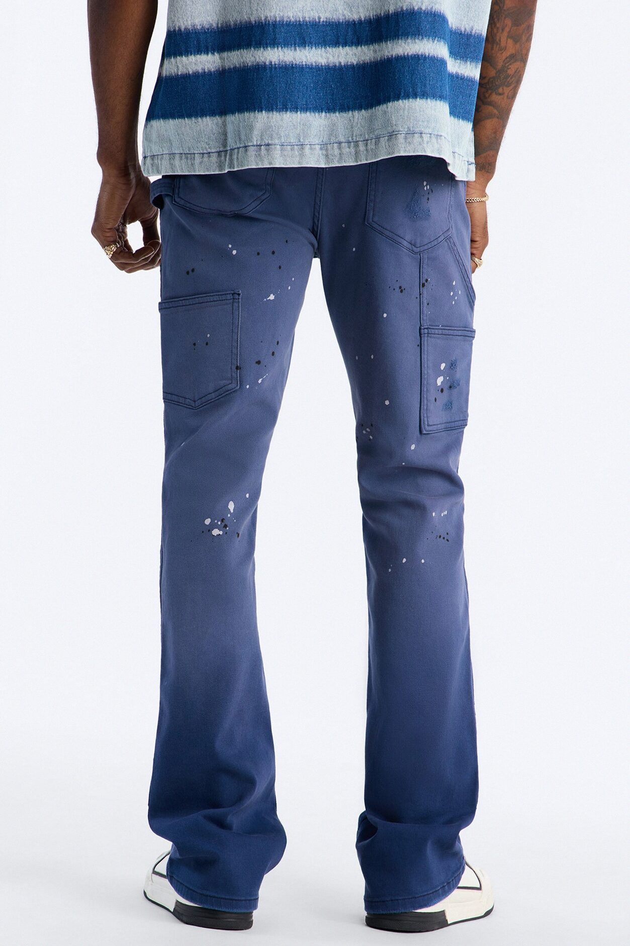 Stacked Skinny Flare Old Painters Carpenter Jean - Navy