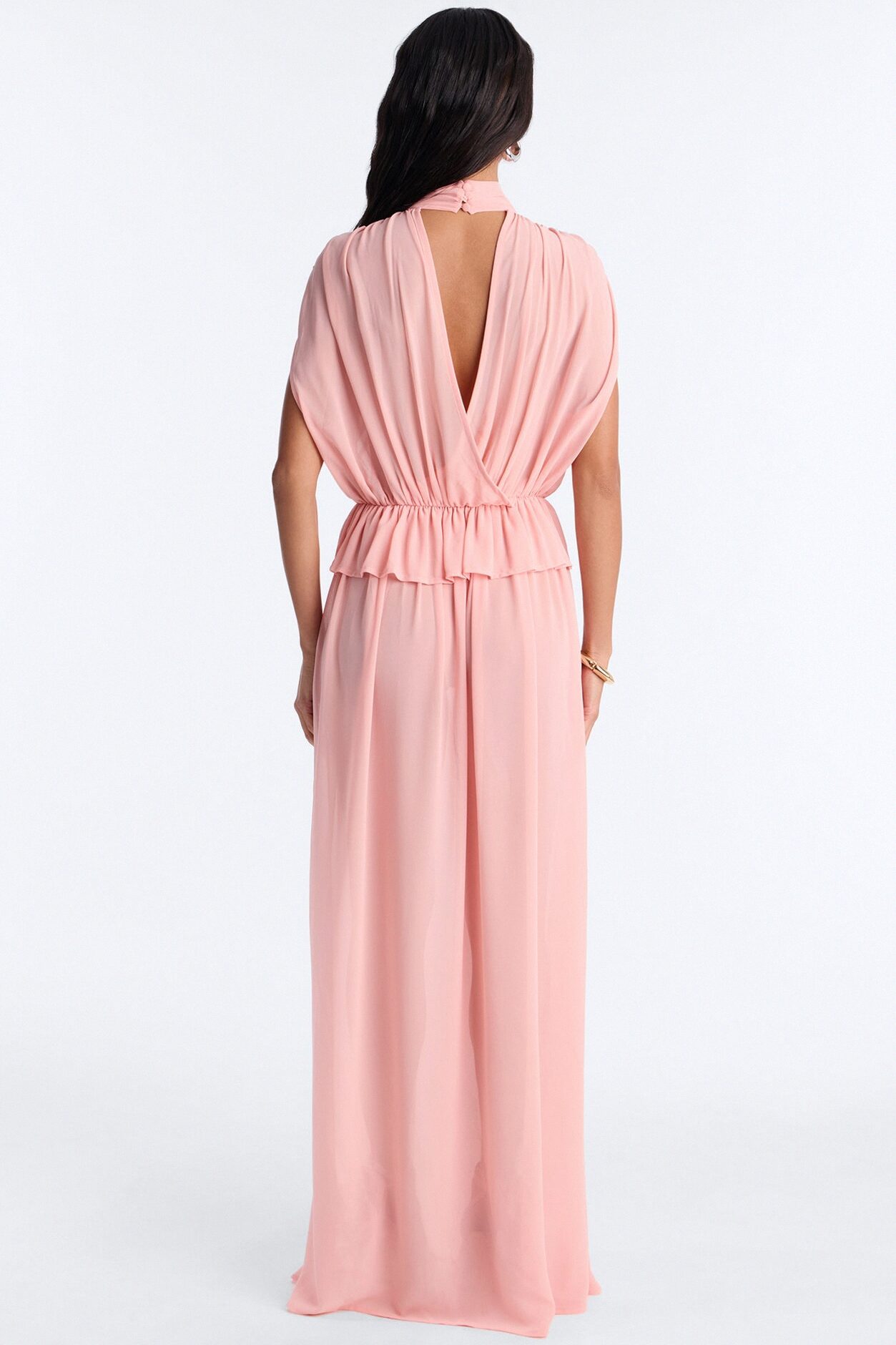 Gentle Grace Chiffon Maxi Dress - Pink