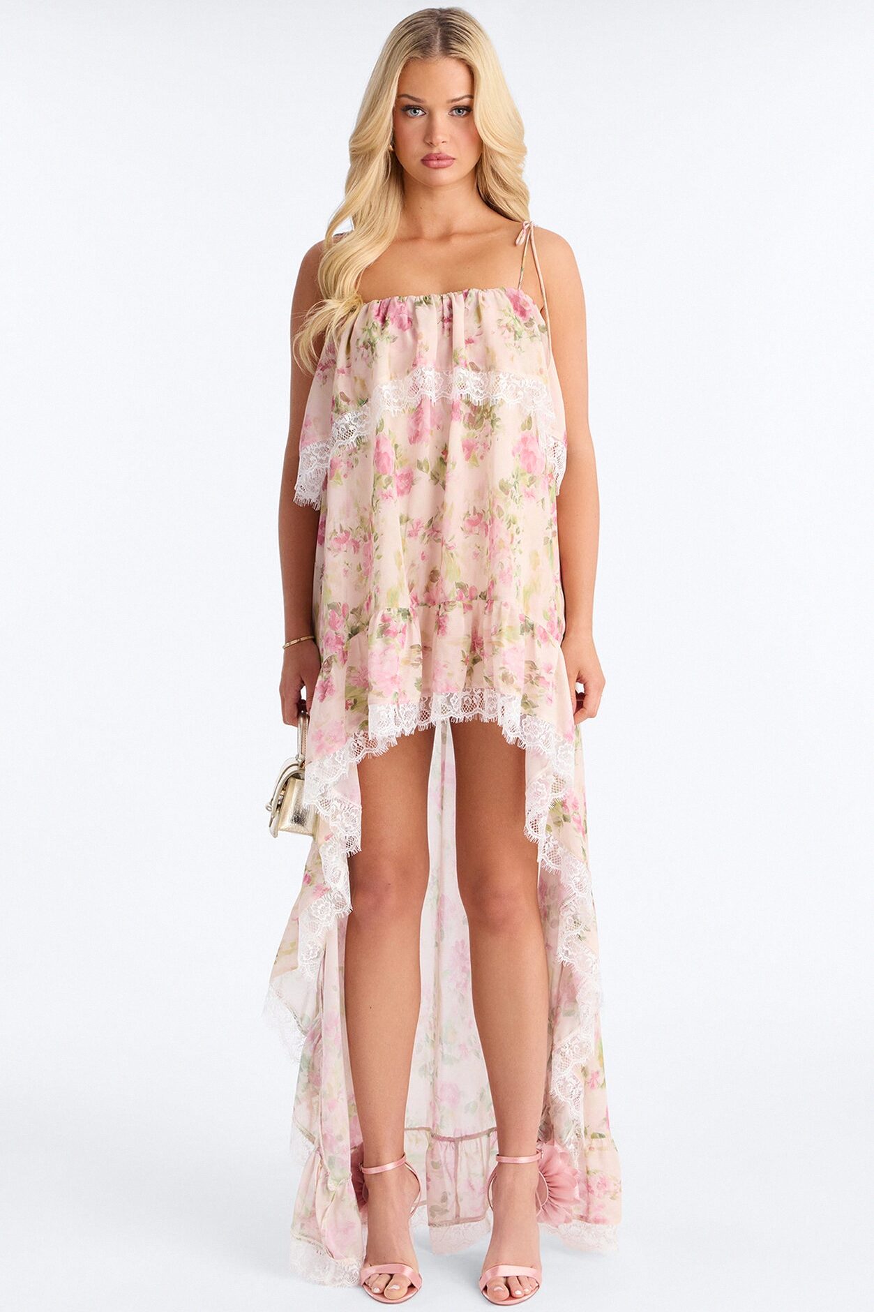 Floral Obsession High Low Dress - Multi Color