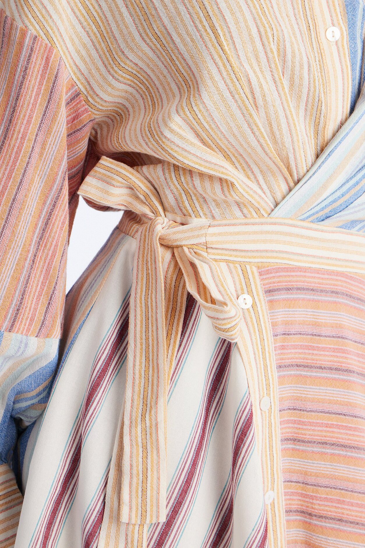 Shiloh Striped Linen Mini Dress - Multi Color