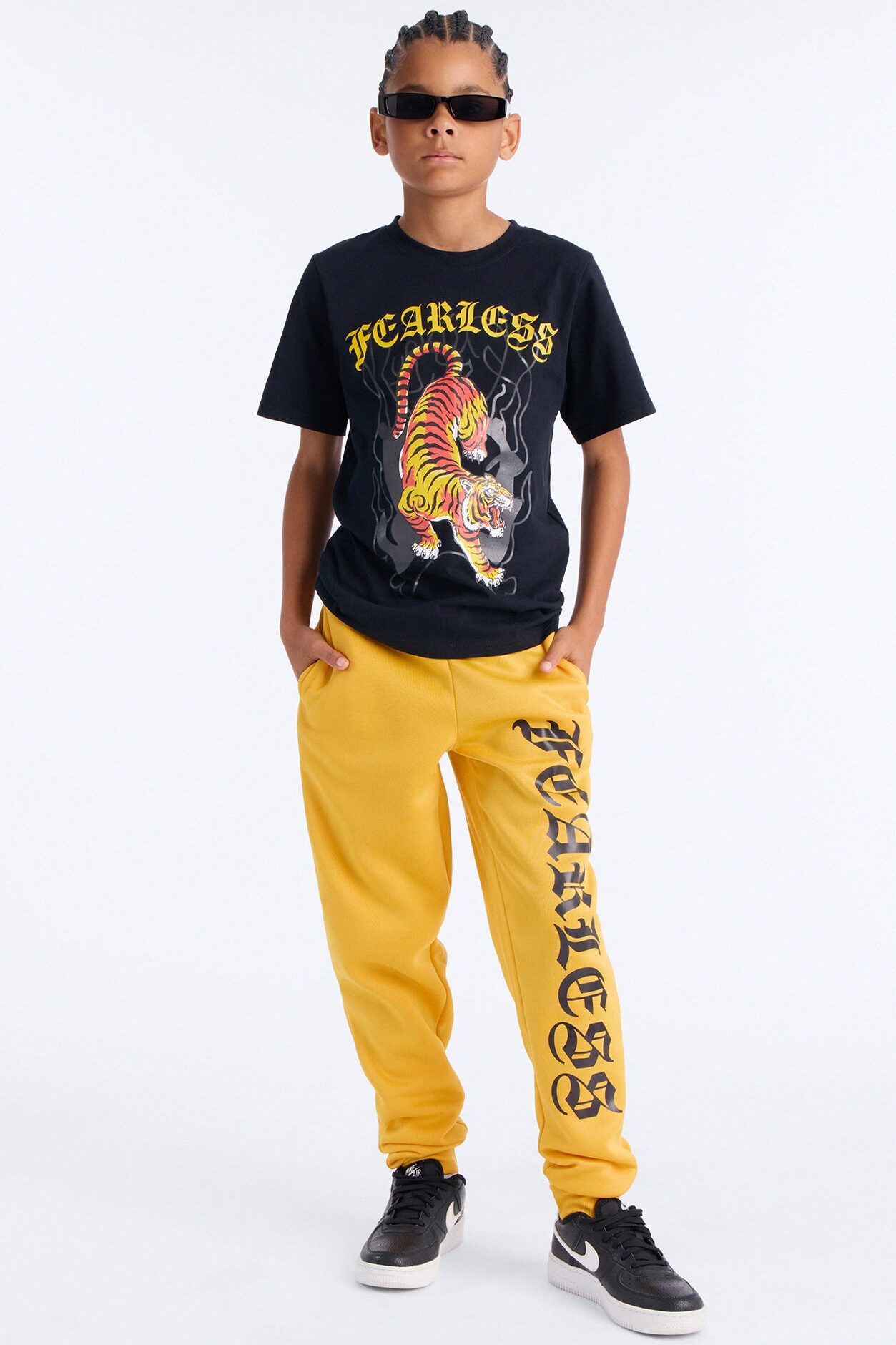Mini So Fearless Jogger Pant Set - Black/combo