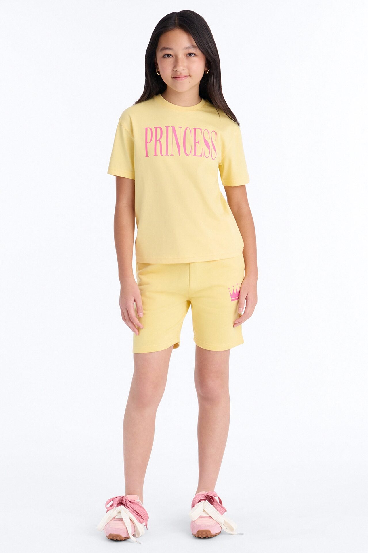Family Goals Mini Princess Short Set - Yellow