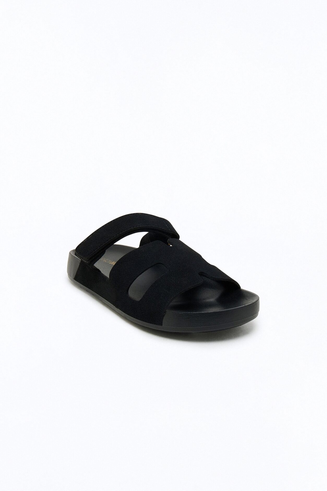 Mack Faux Suede Slides - Black