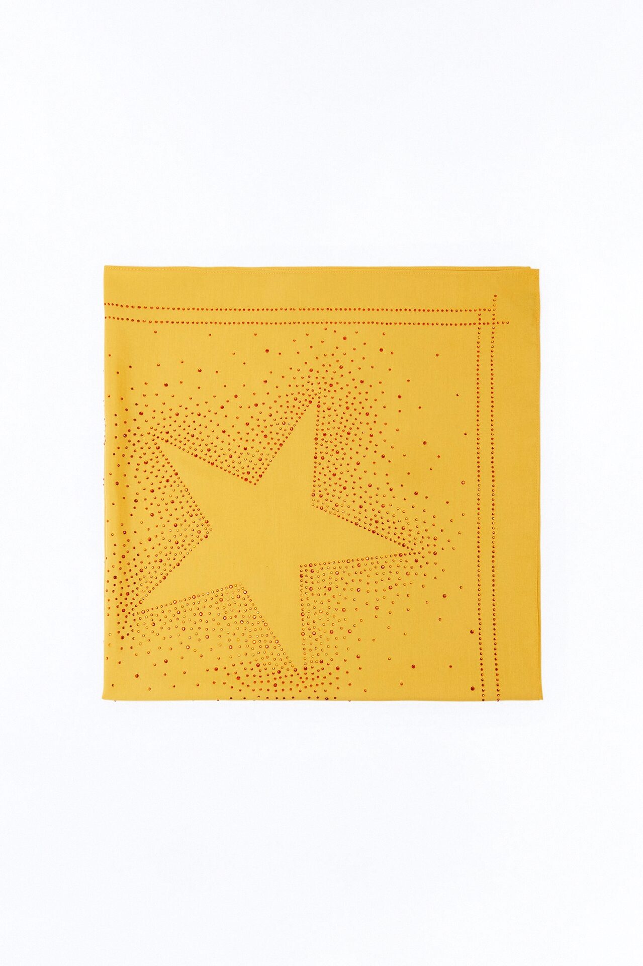 Rhinestone Star Graphic Large Bandana - Yellow