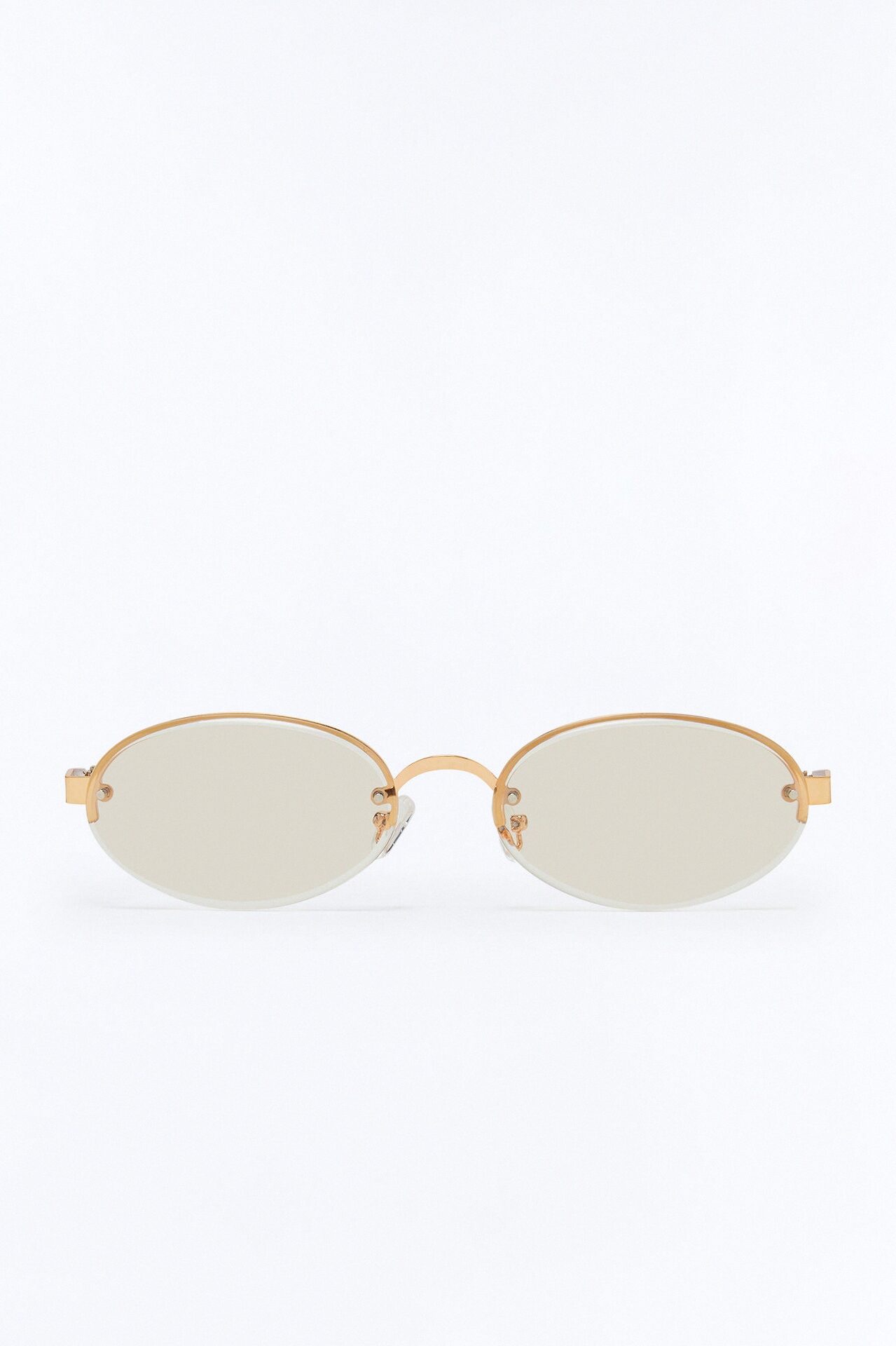 Groovy Curves Sunglasses - Gold/Clear