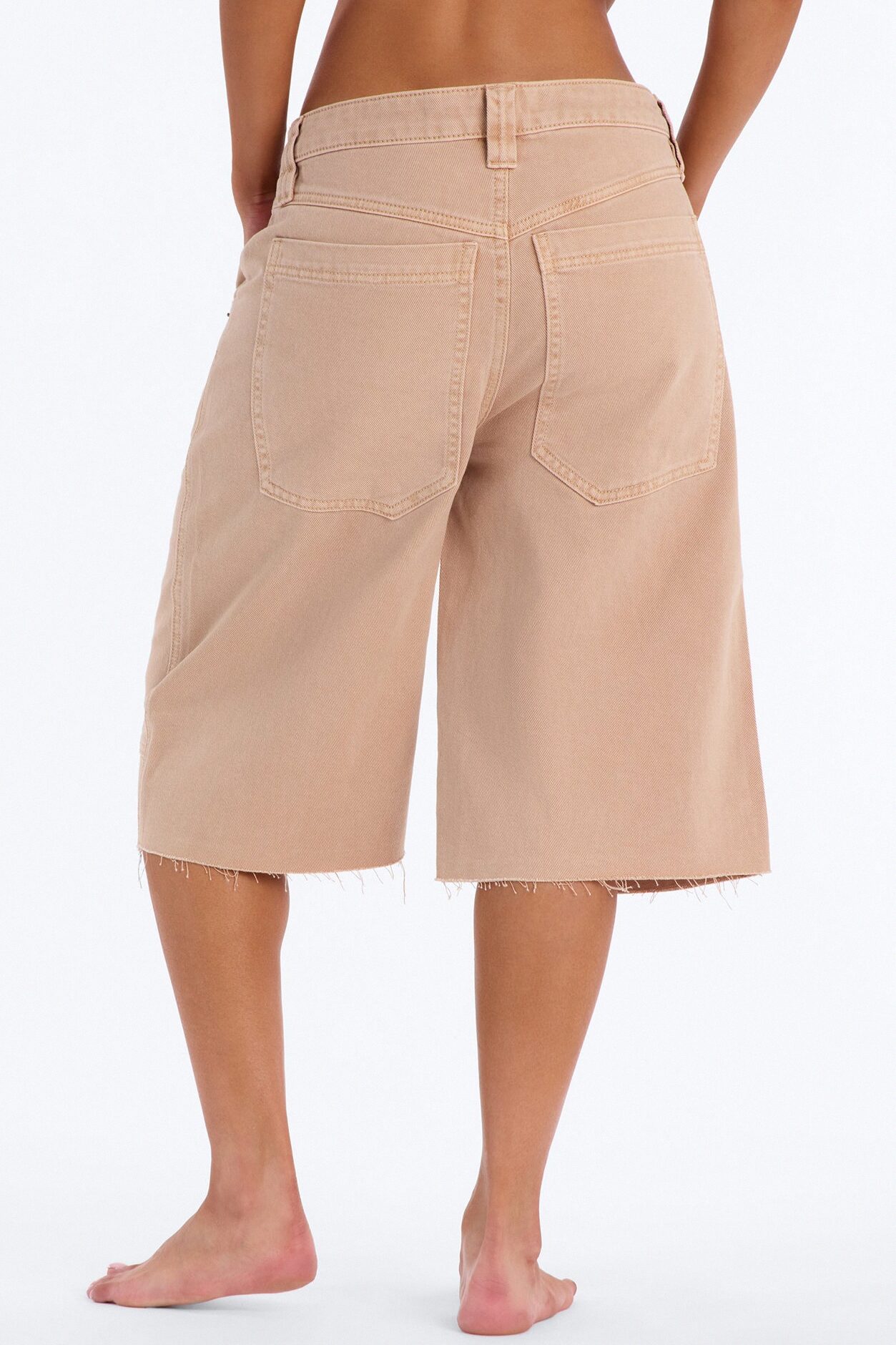 Monteverde Non Stretch Denim Jorts - Khaki