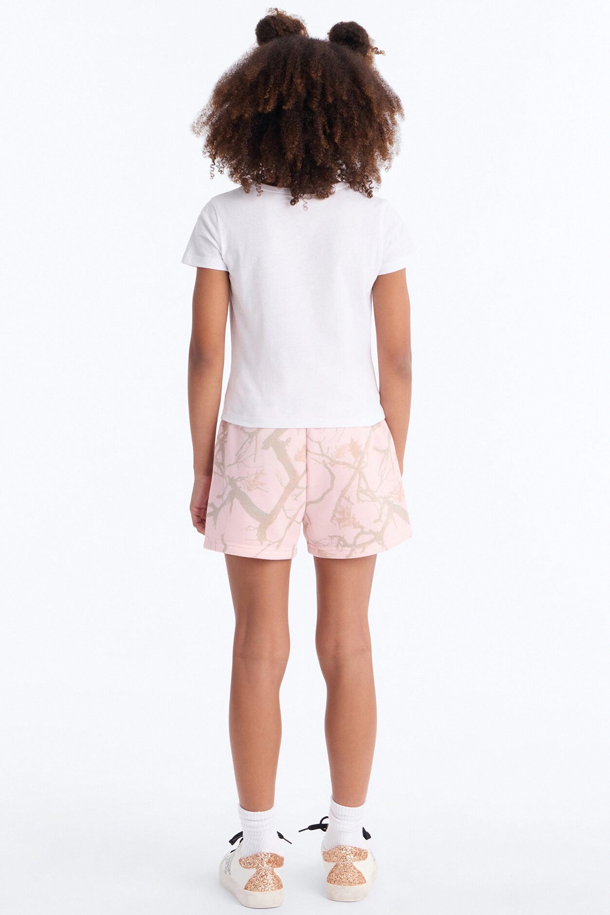 Mini Sassy But Soft Short Set - White/Pink