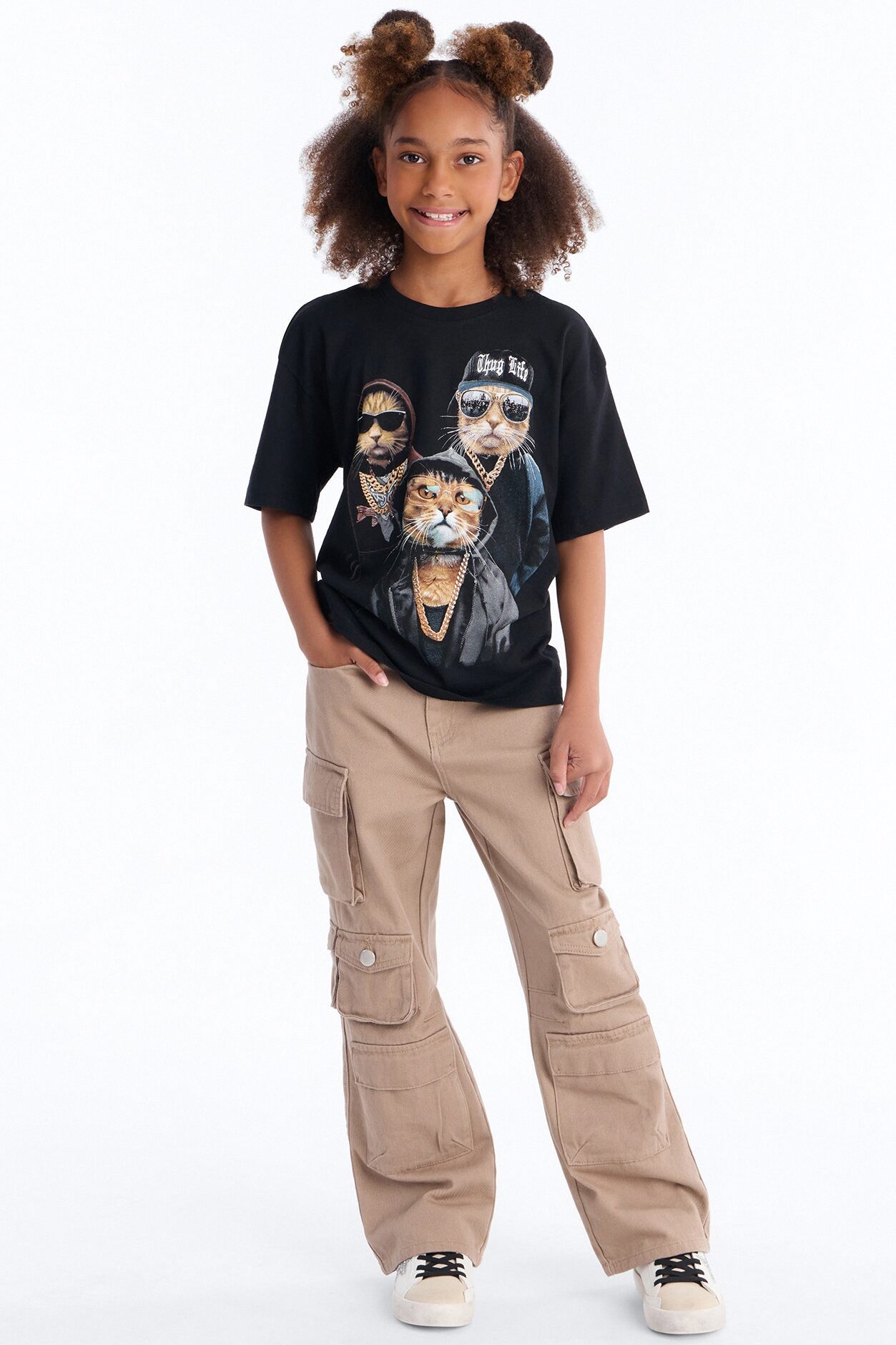 Mini Count On It Straight Leg Cargo Pant - Khaki