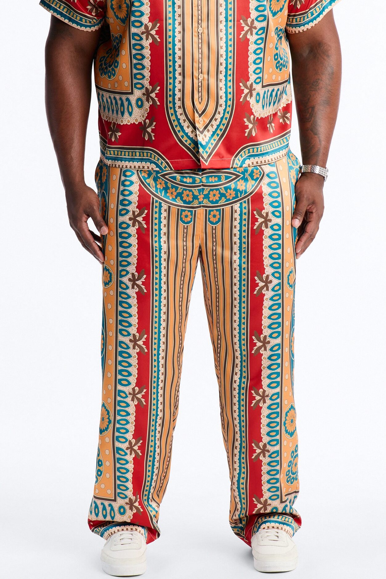 Monaco Straight Pants - Burgundy