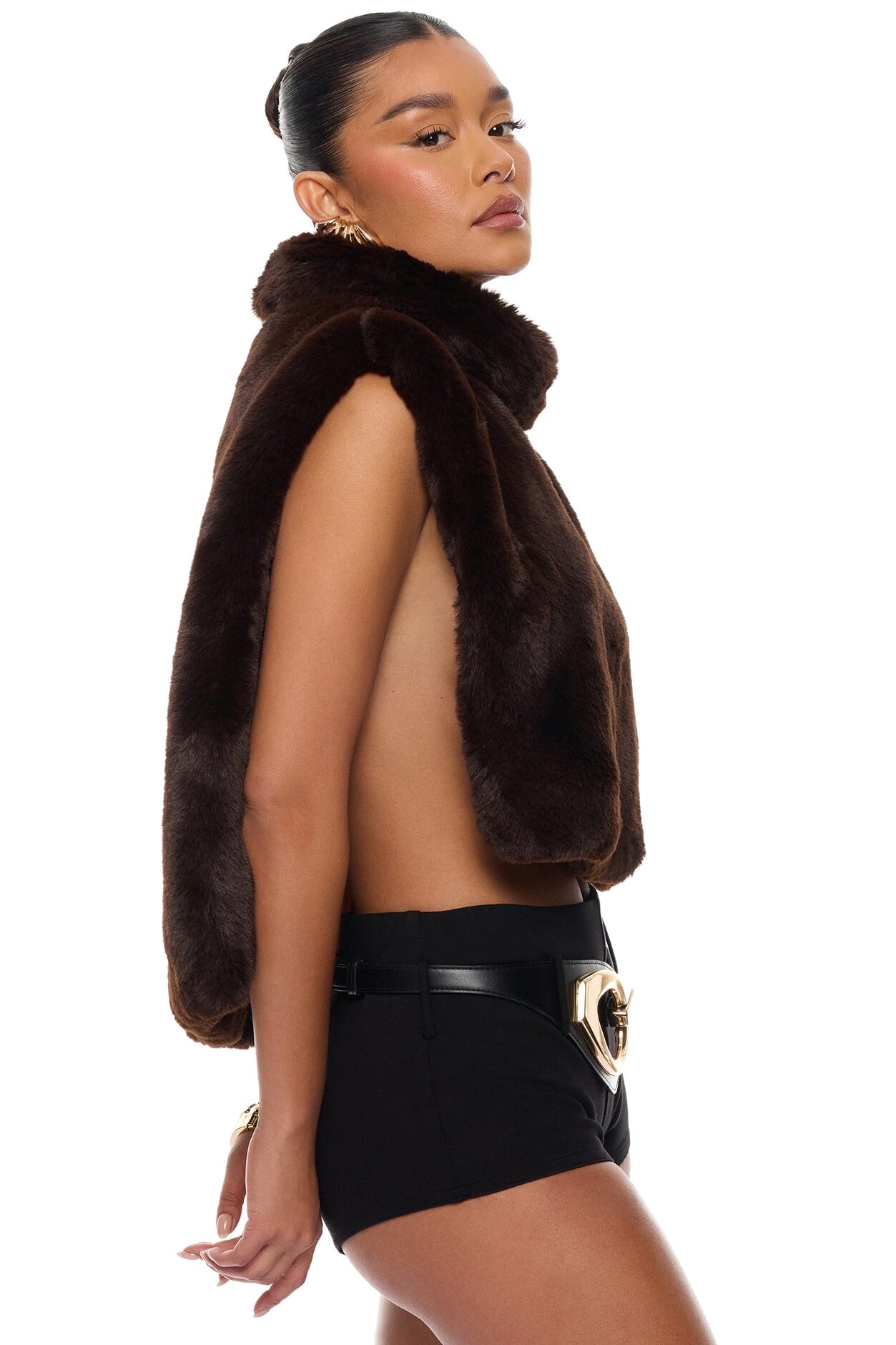 At The Slopes Faux Fur Vest - Brown