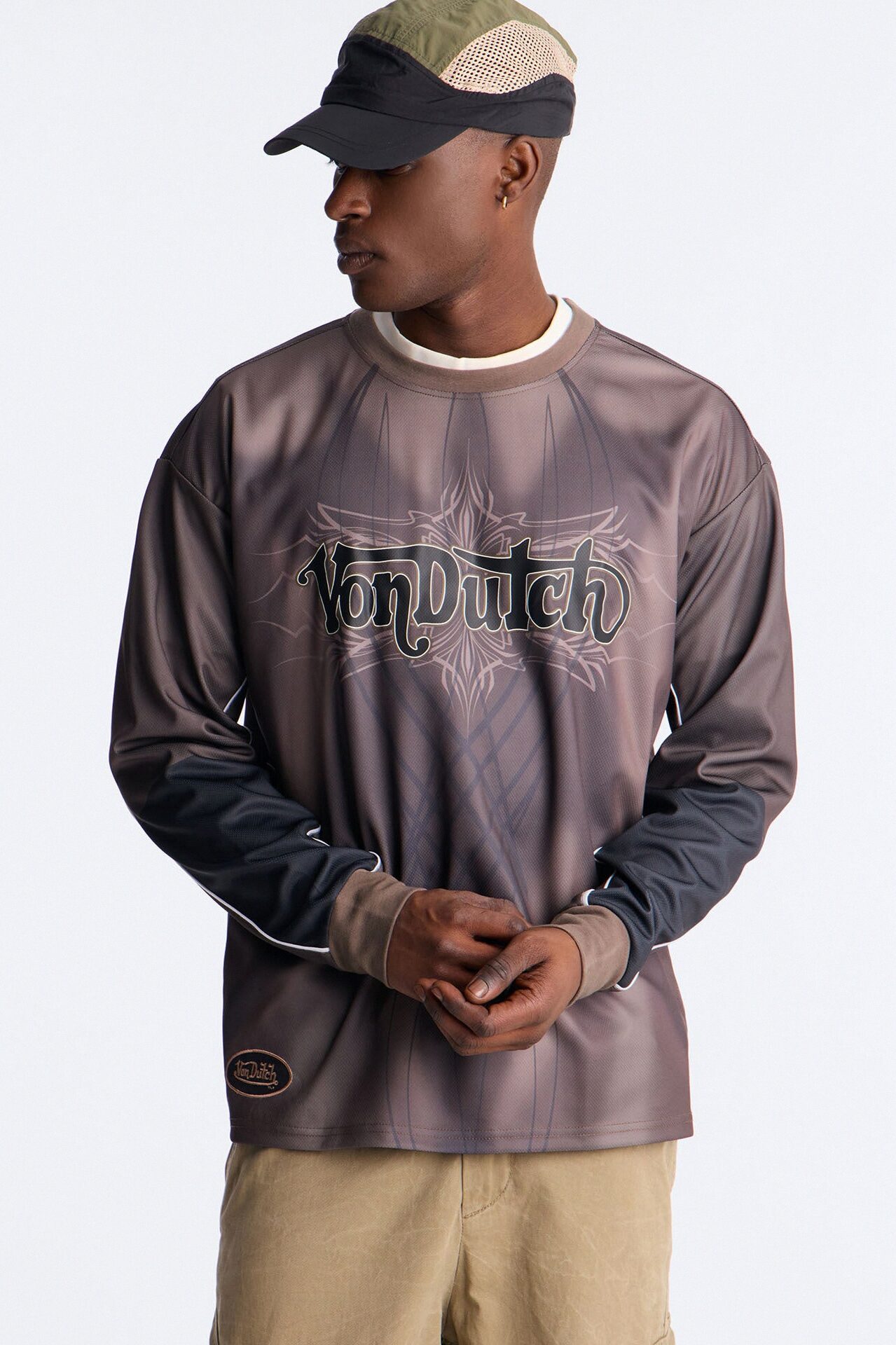 Von Dutch Ember Fade Jersey - Brown