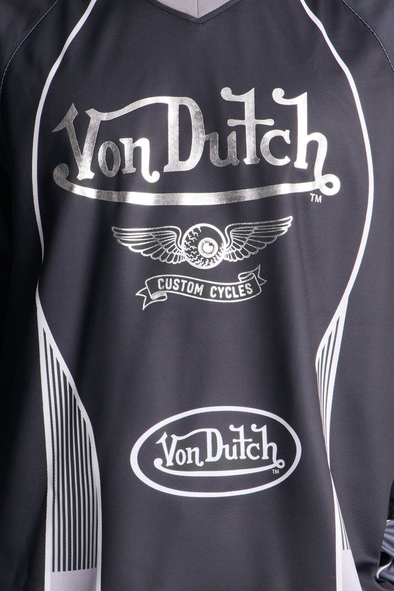 Von Dutch Chrome Flame Jersey - Black