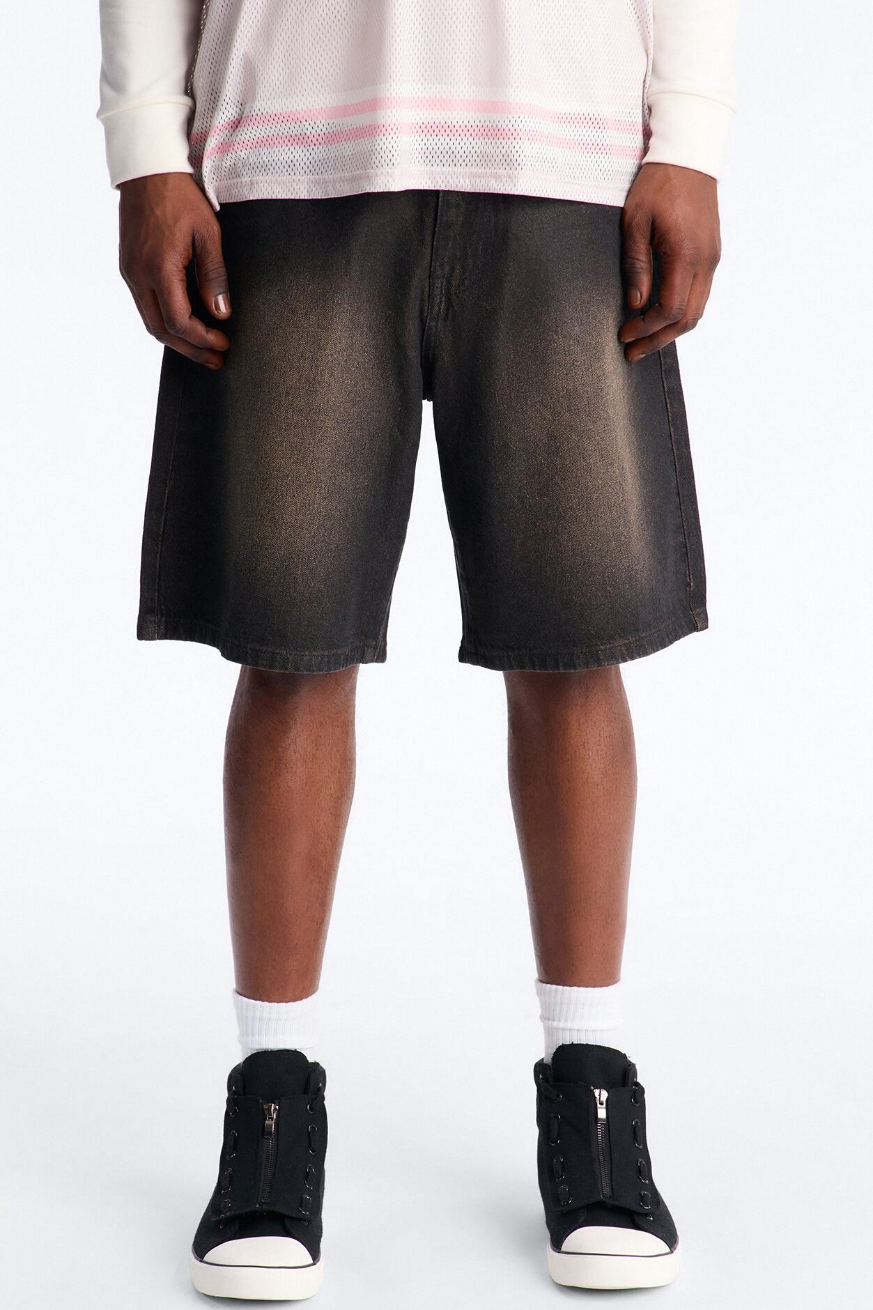 Relaxed Waxed Stealth Denim Short - Black Wash