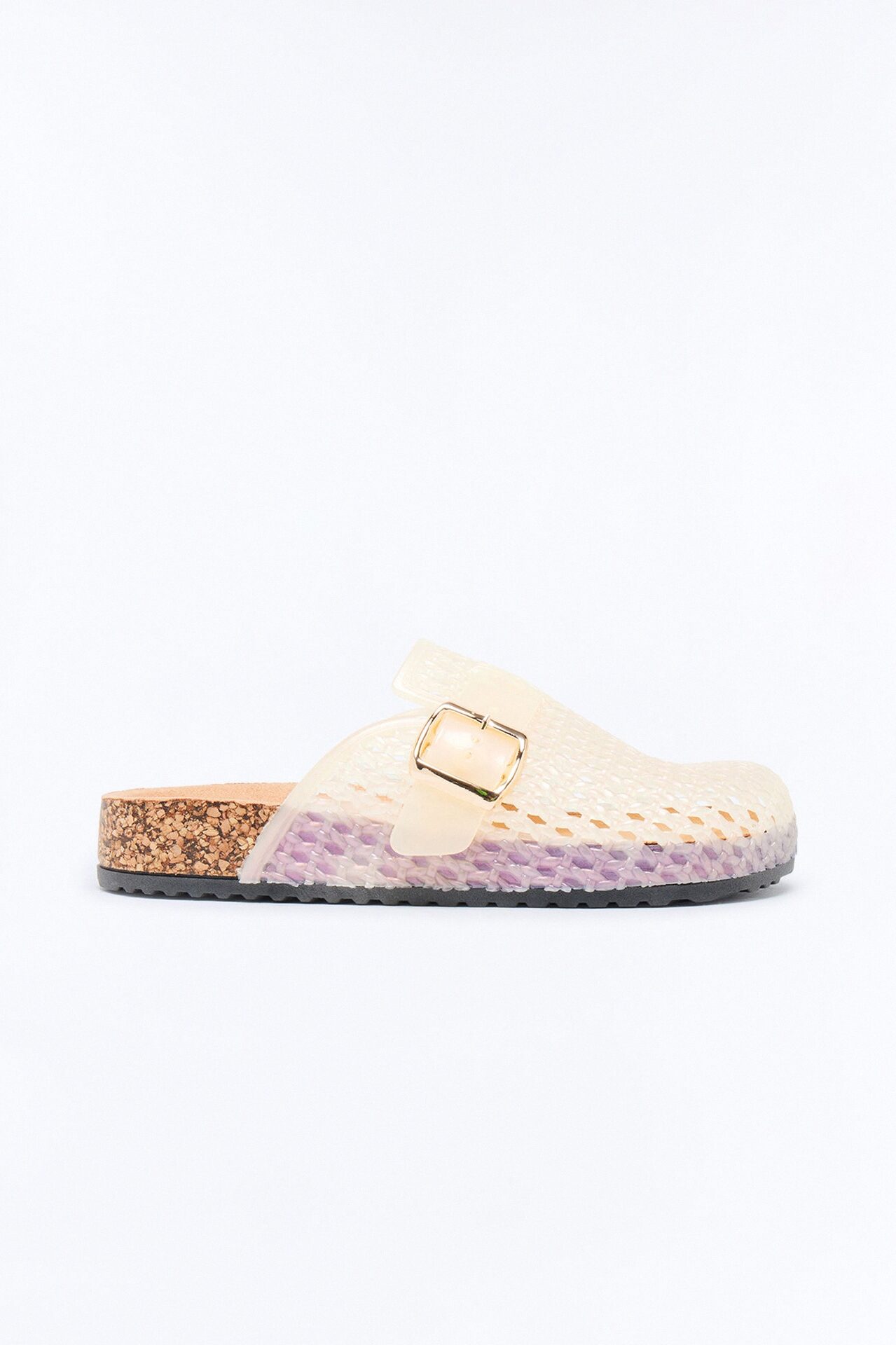 Boba Buckle Jelly Slides - Natural