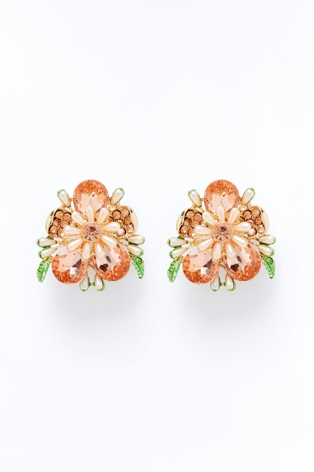 Cherie Amour Floral Earrings - Pink/combo