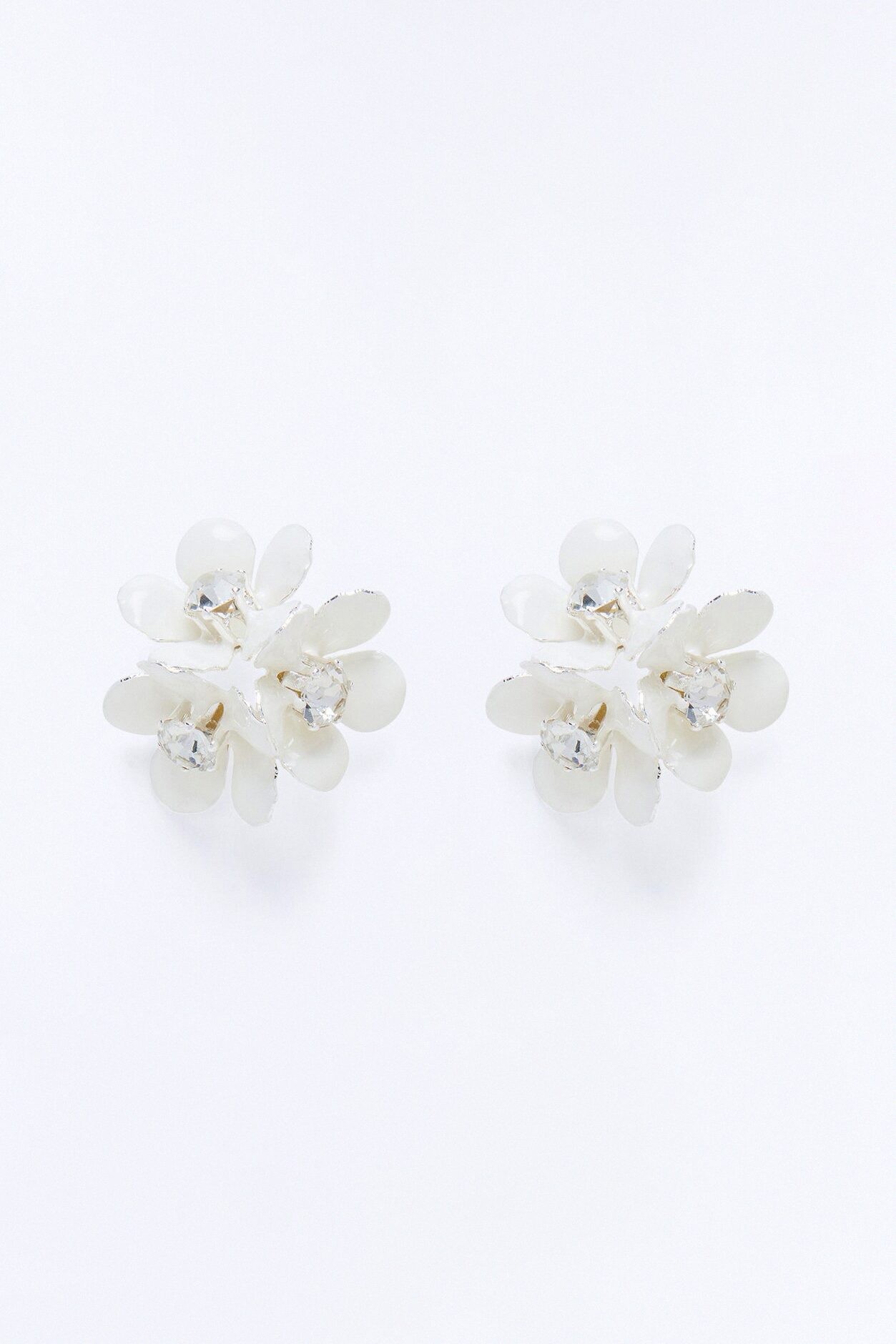 Spring Showers Stud Earrings - White