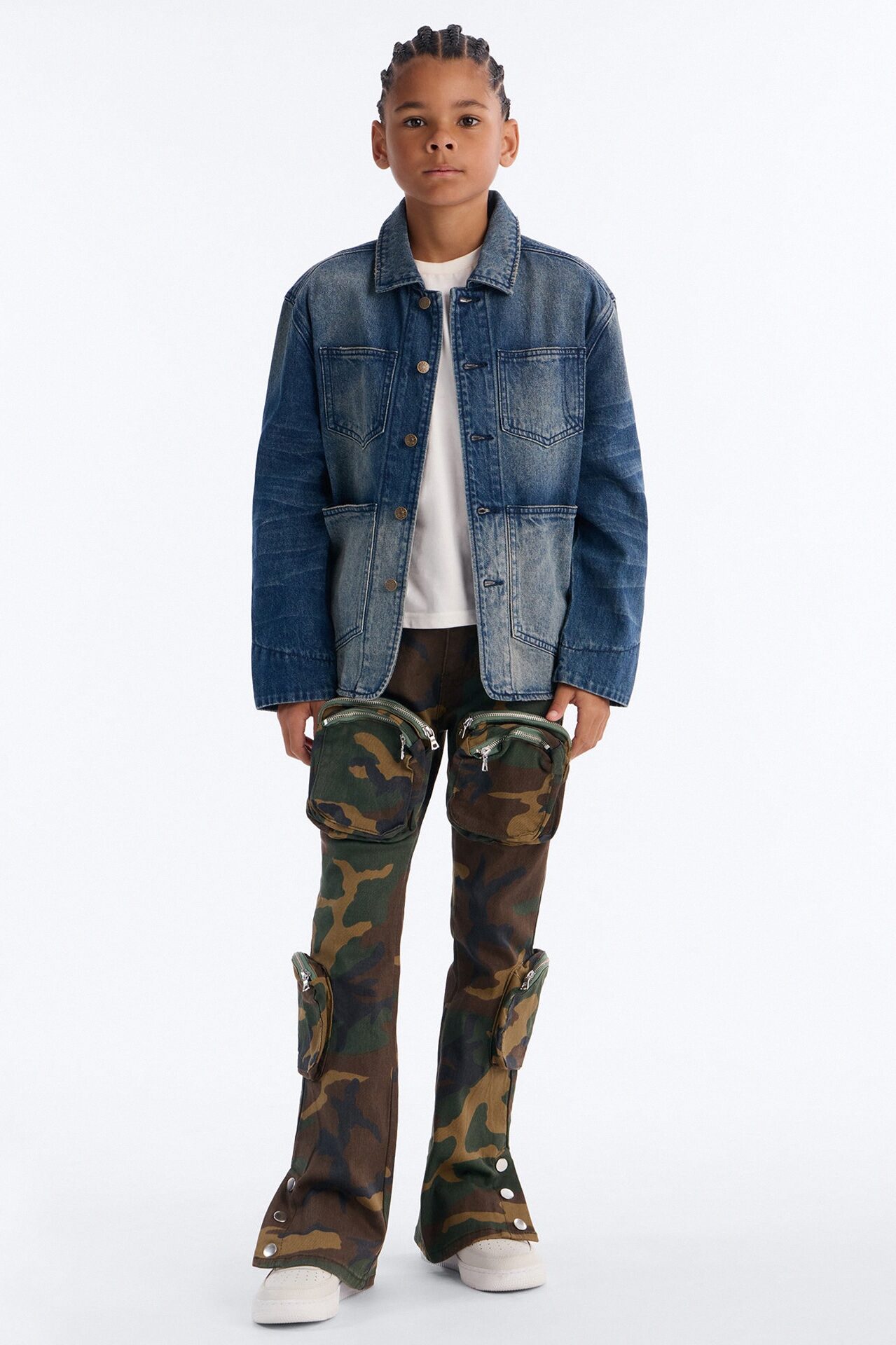 Mini Utility Street Ops Denim Jacket - Dark Wash