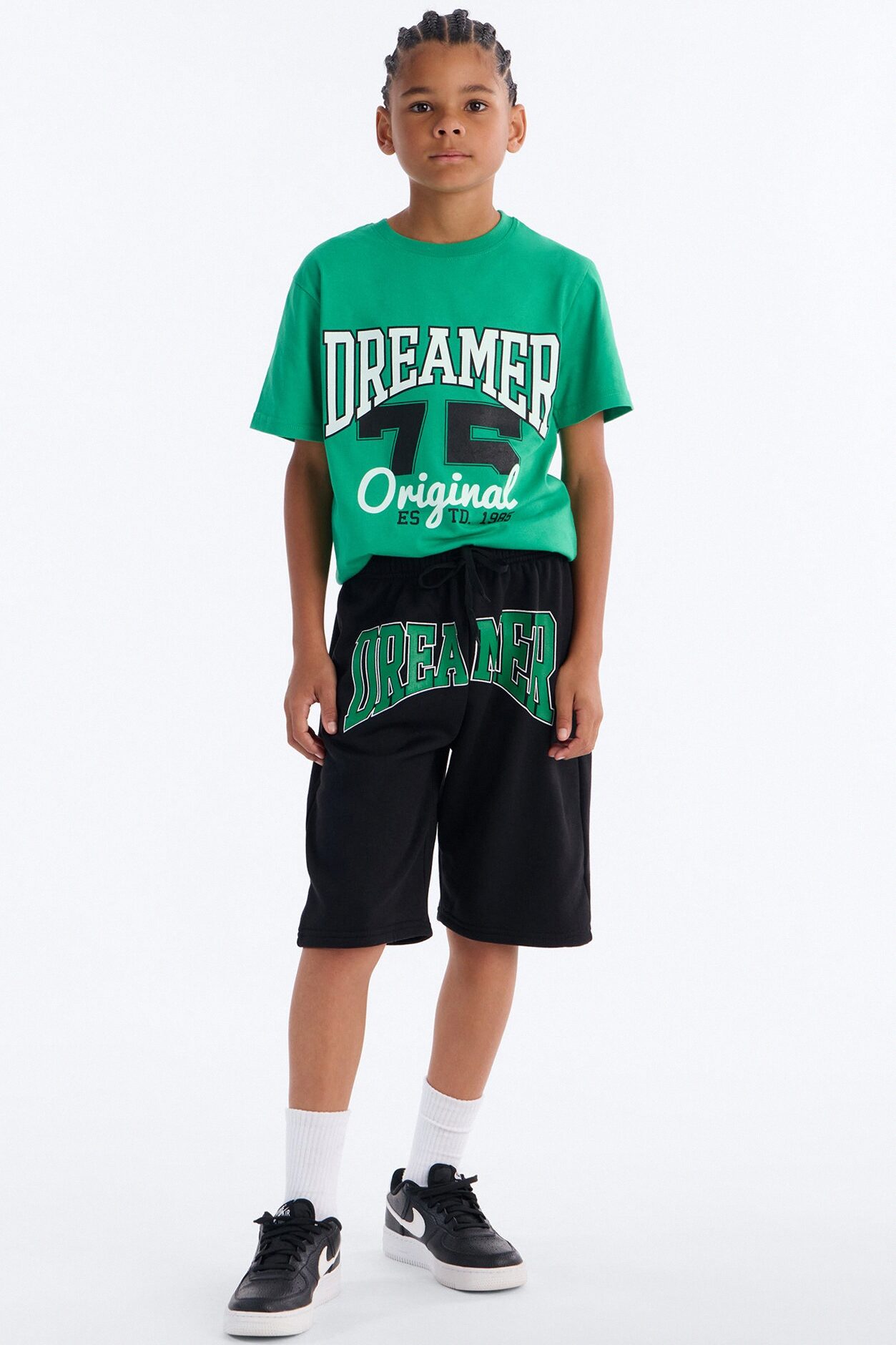 Mini Dreamer For Life Short Set - Green/combo