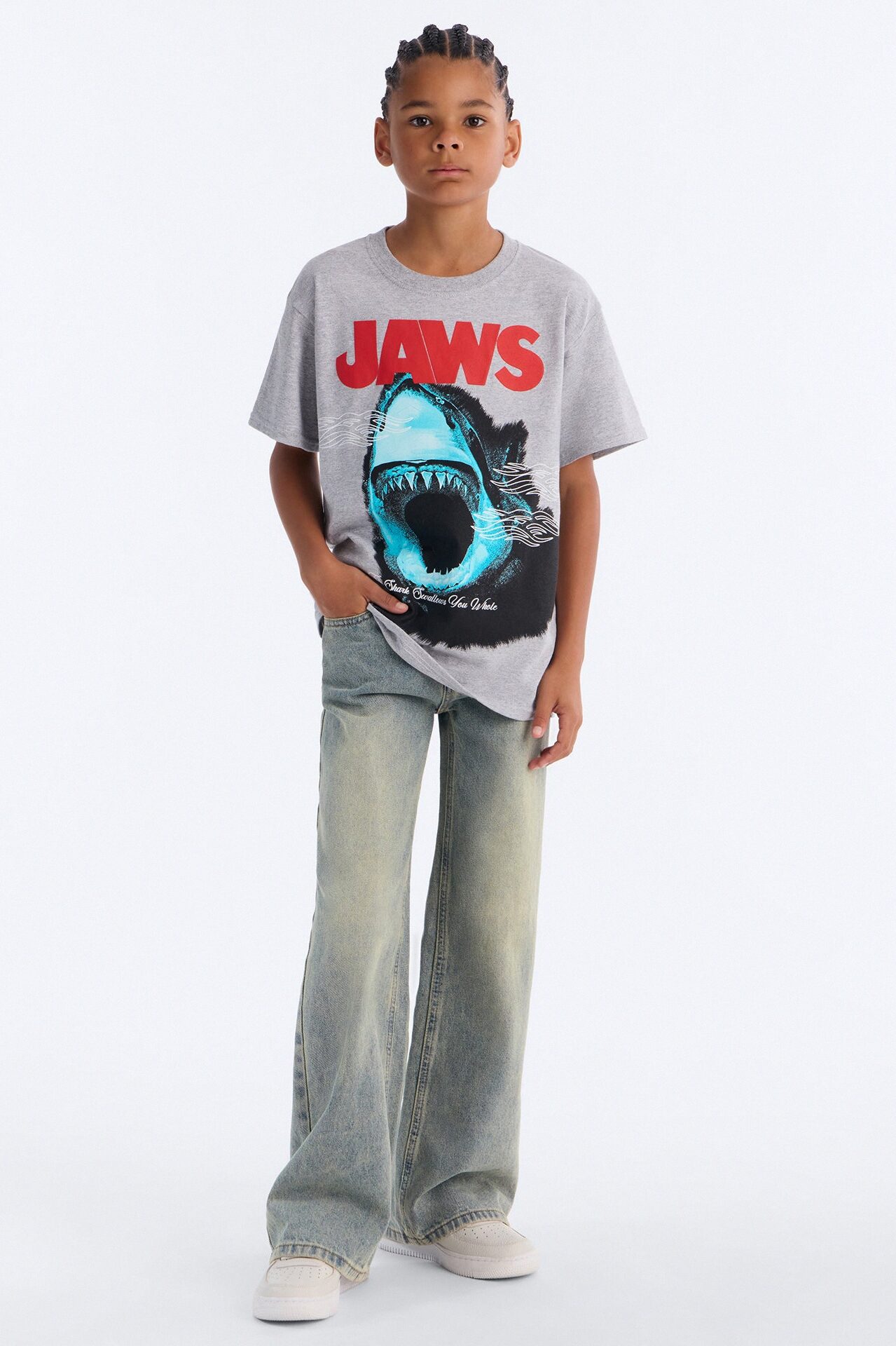 Mini Jaws Gonna Need A Bigger Boat Short Sleeve Tee - Grey