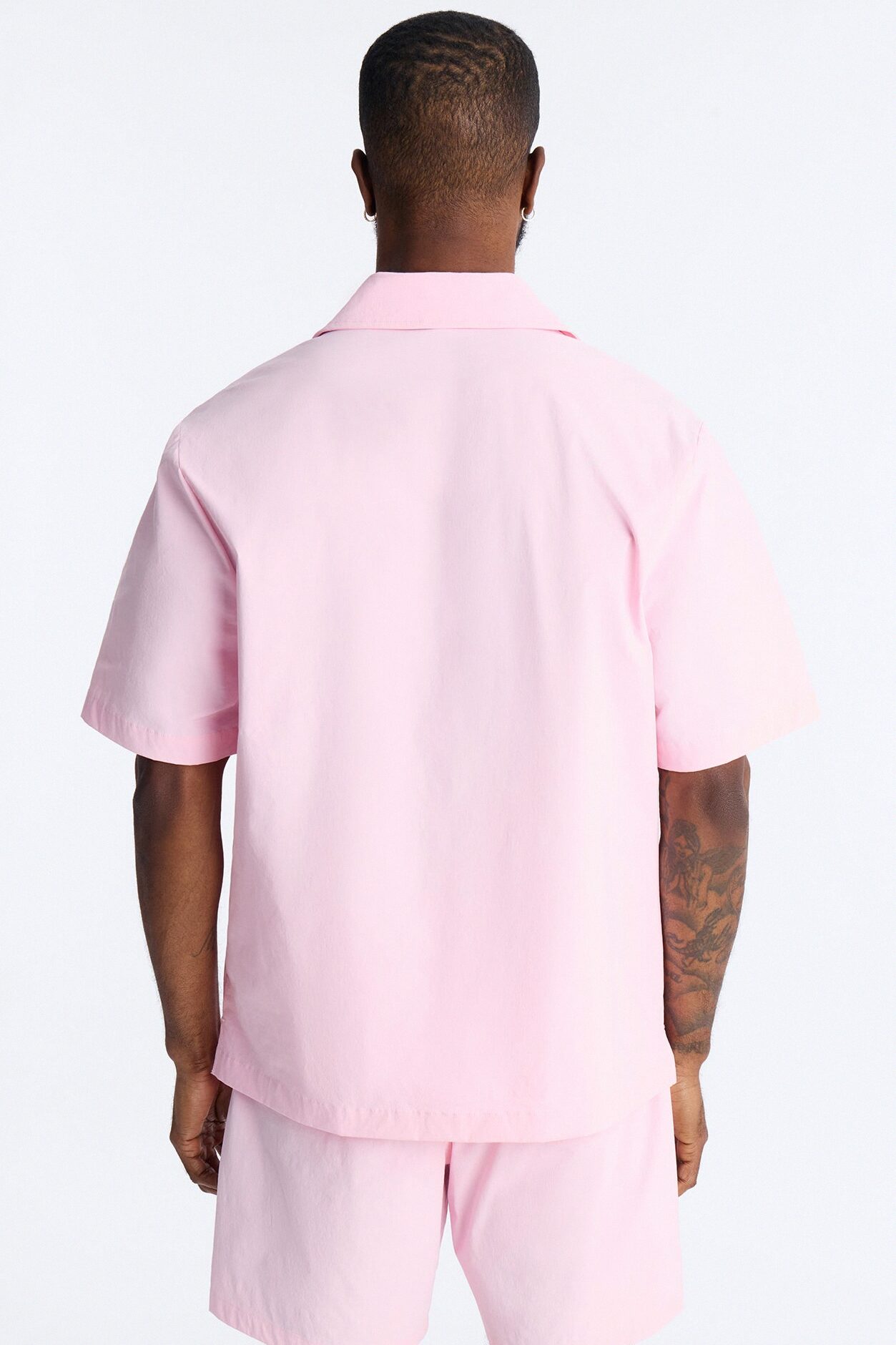 Montez Cuban Collar Button Up Shirt - Pink