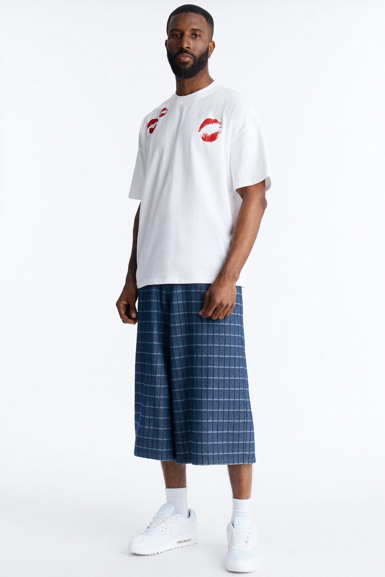 Super Baggy Gridlock Denim Short - Dark Wash