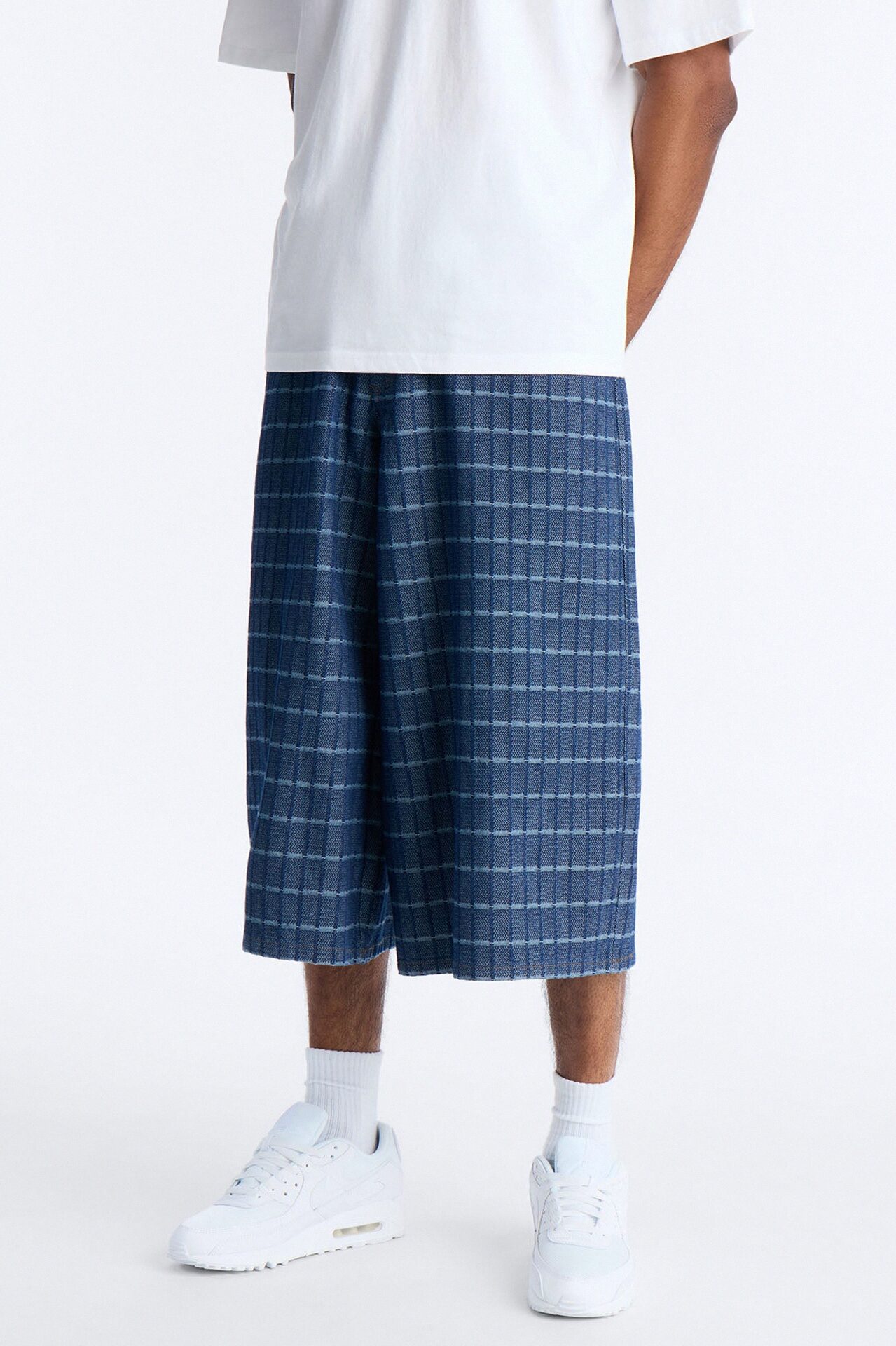 Super Baggy Gridlock Denim Short - Dark Wash
