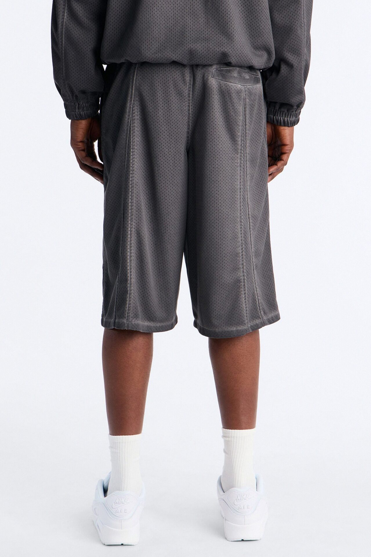 Baggy Dirty Washed Heavyweight Short - Grey Mineral Wash