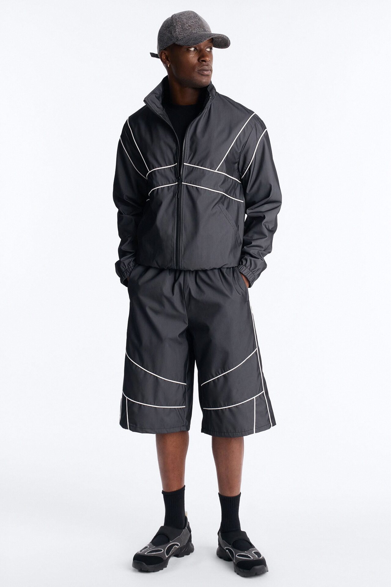 Baggy Chroma Reflective Mesh Overlay Short - PlatinumIce
