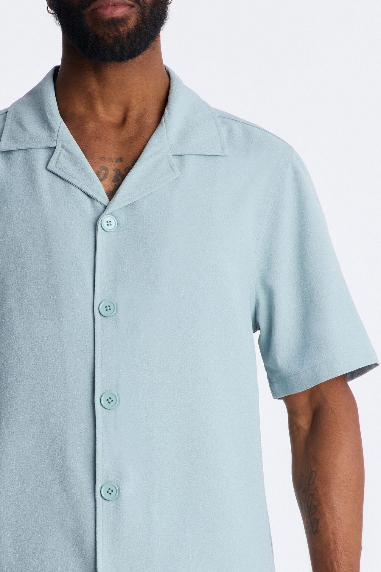 Golden Hour Short Sleeve Button Up - Slate Grey