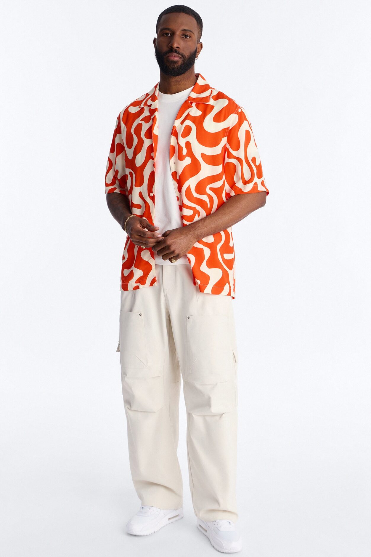 Barrel Fit Node Cargo Pant - Cream