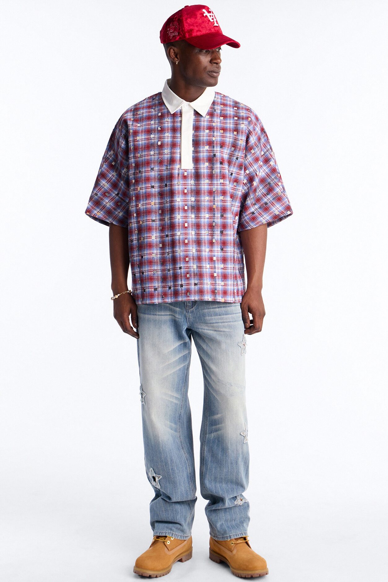 Oversized Desert Tempo Polo Shirt - Red
