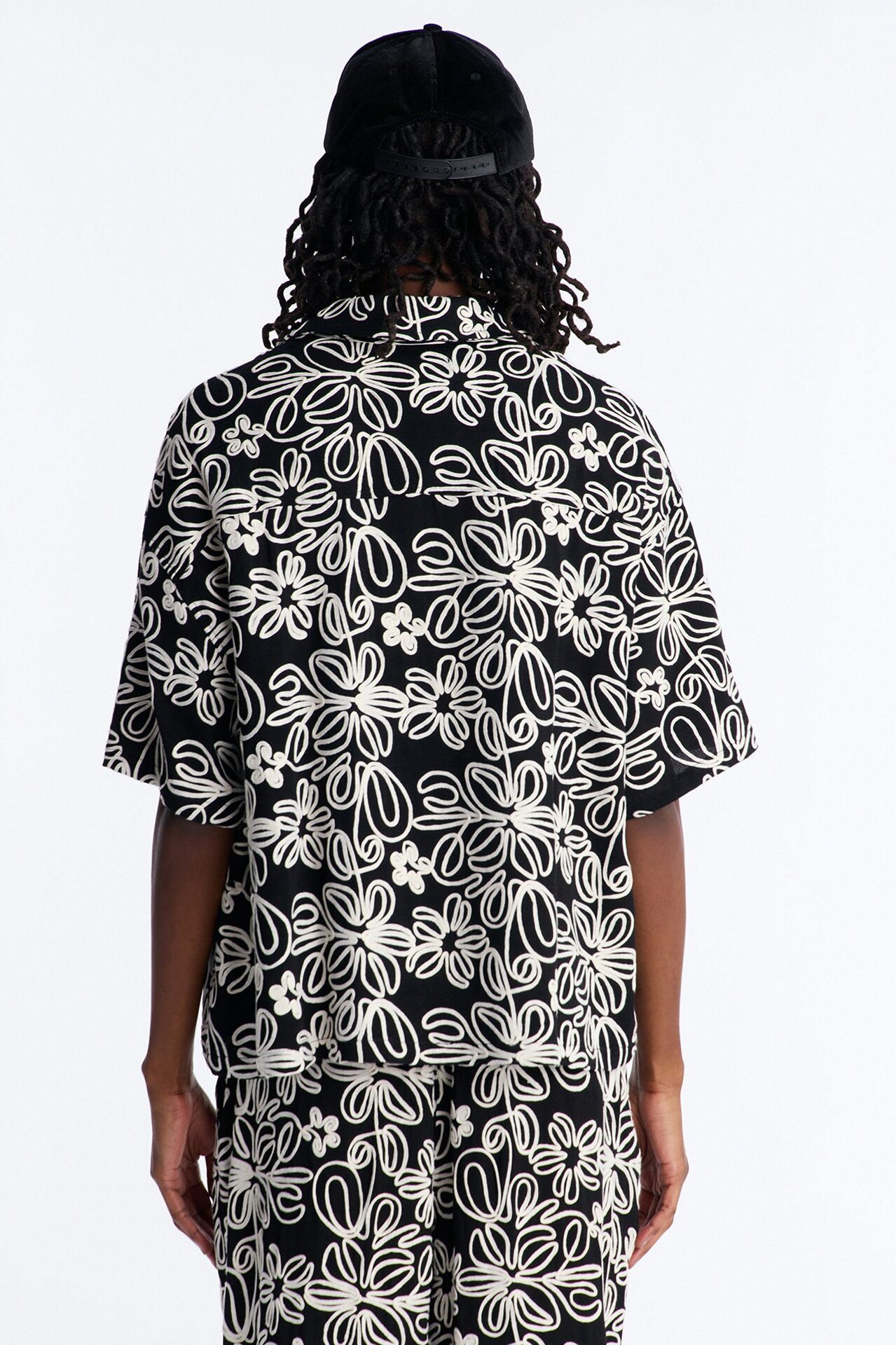Desert Nights Cuban Collar Shirt - Black