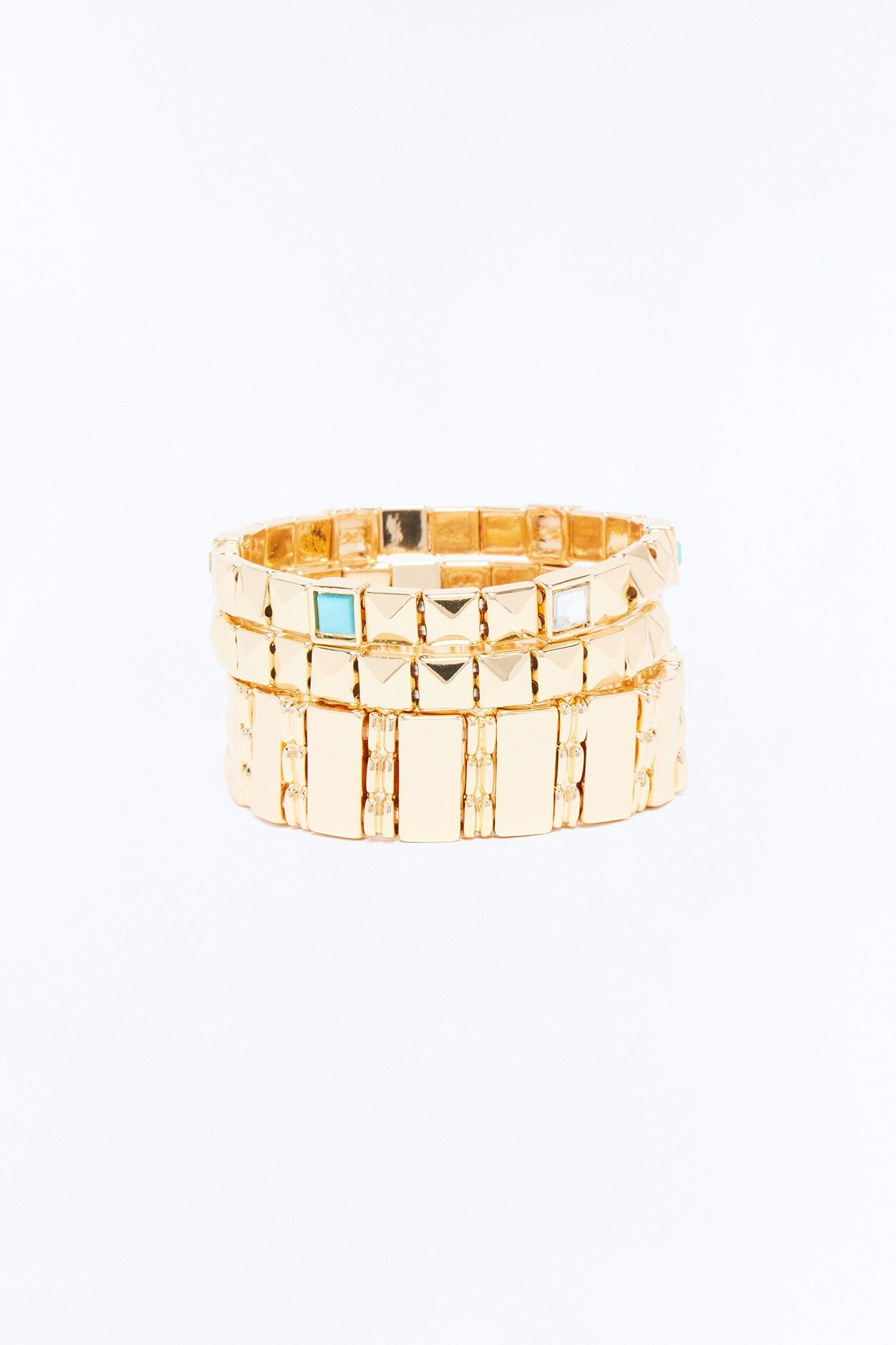 What A Stretch 3 Piece Bracelet Set - Gold