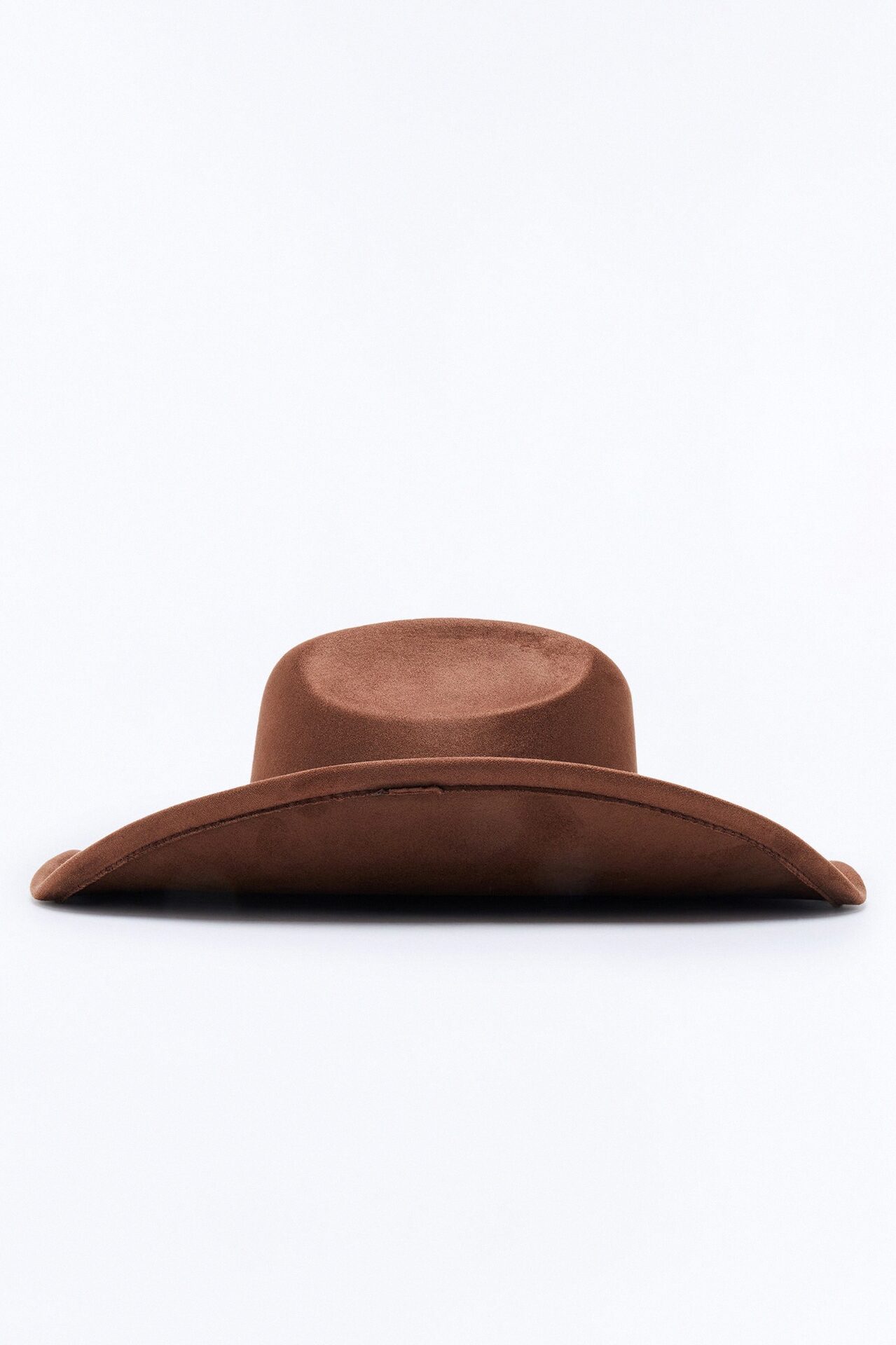 Miss Me Faux Suede Cowboy Hat - Brown/combo
