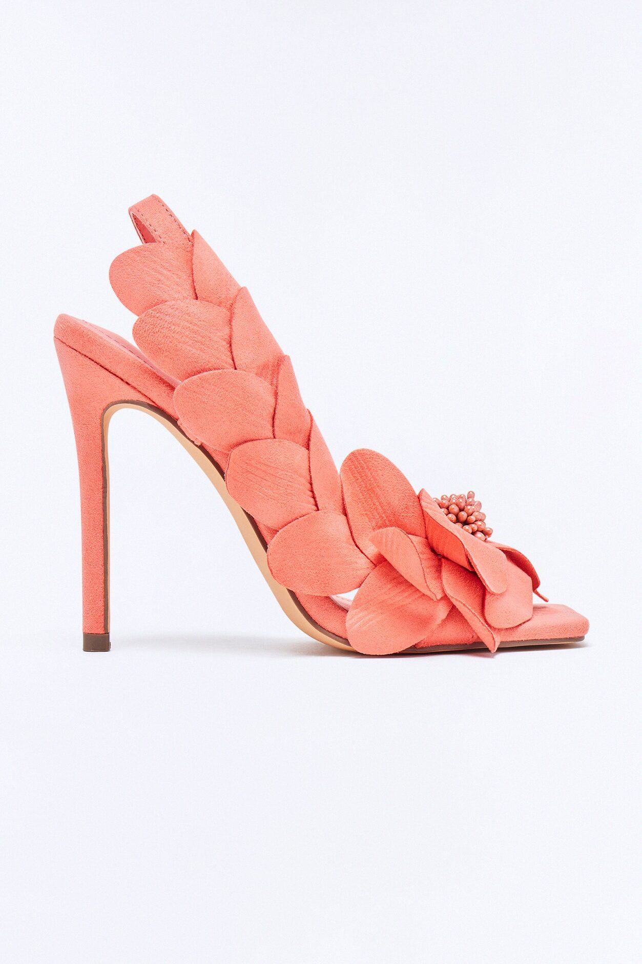 Elopement Flower Slingback Heels - Pink