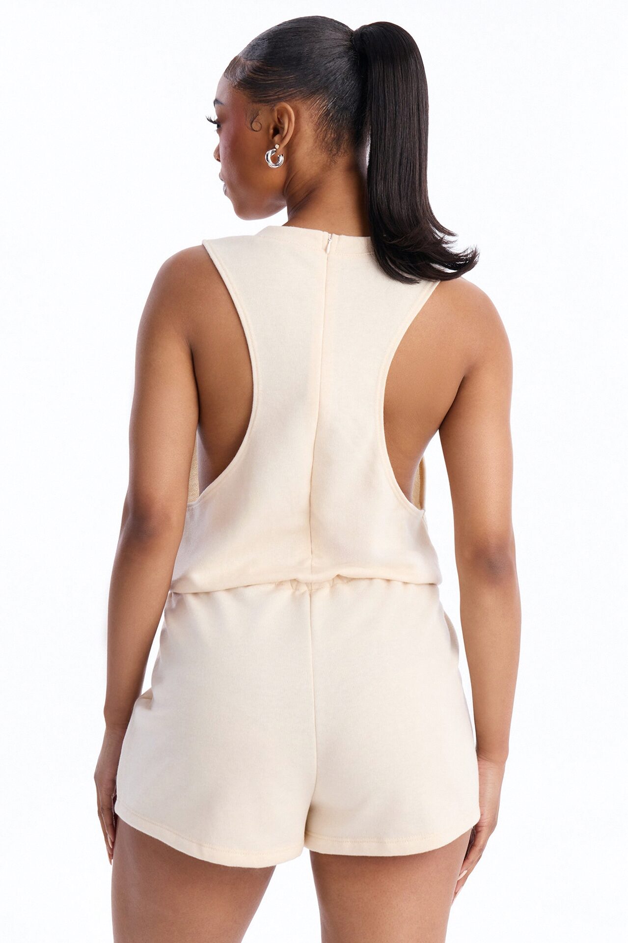 Weekend Chill French Terry Romper - Yellow