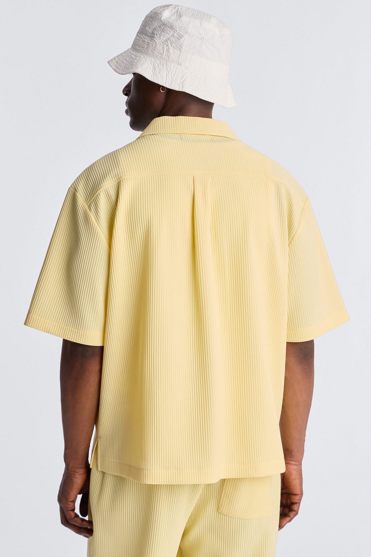 Show Up Short Sleeve Cuban Shirt - Butter Yellow