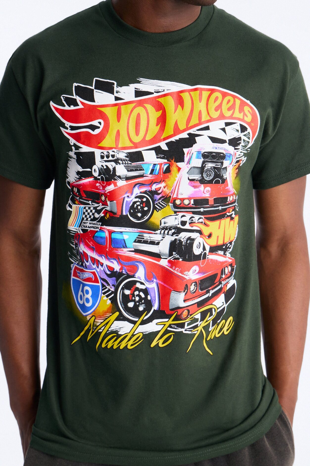 Hot Wheels Made To Race Short Sleeve Tee - Hunter Green