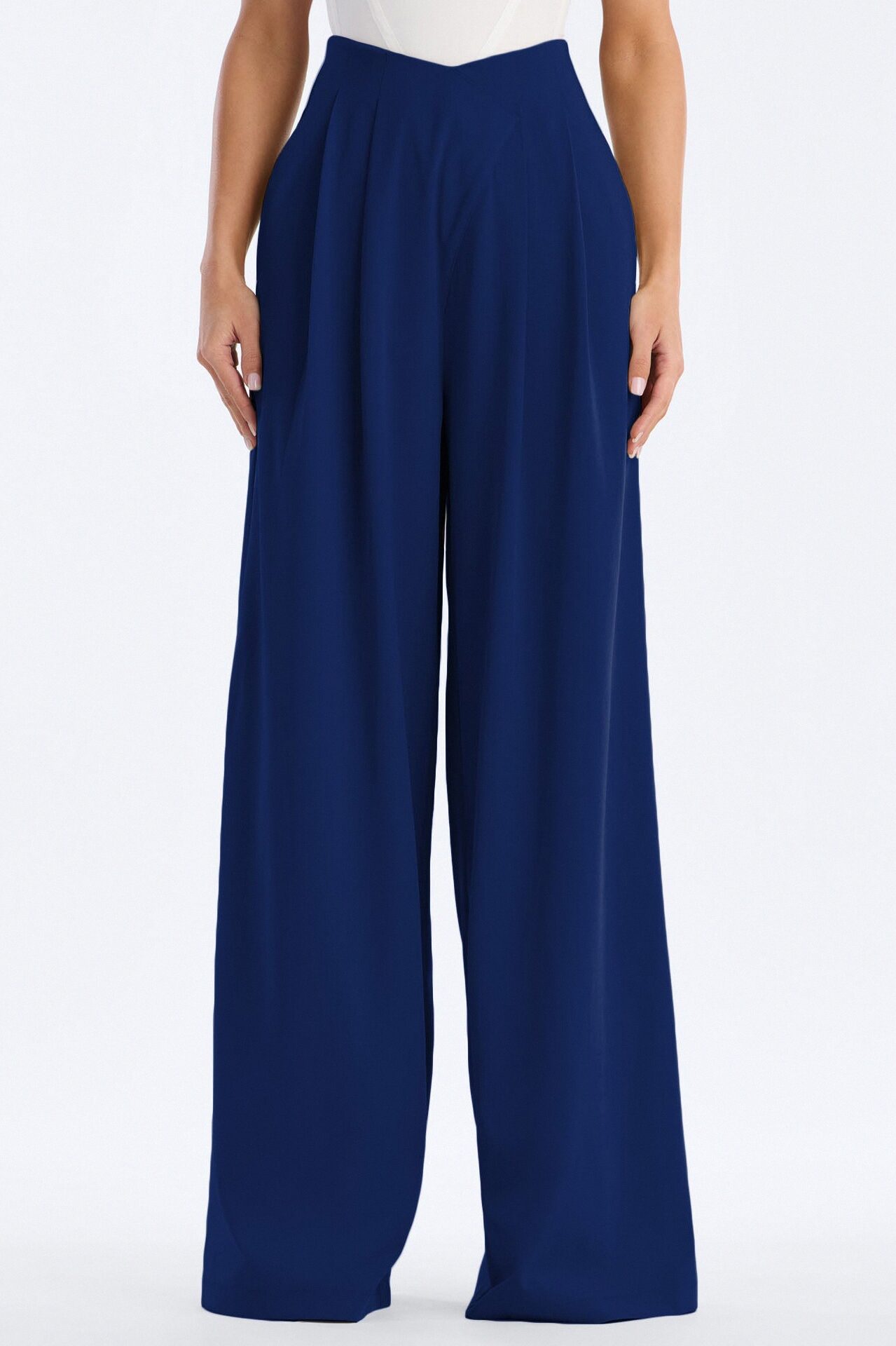 About Time Wide Leg Trousers - Blue