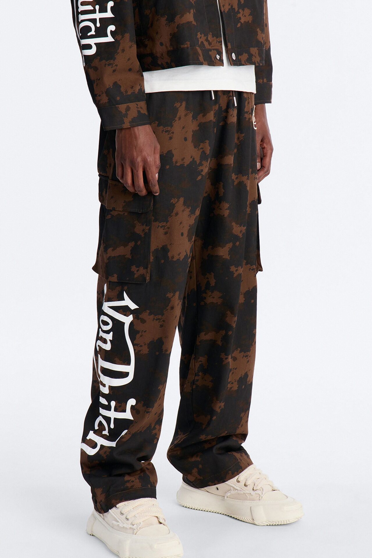 Von Dutch Rodeo Faux Pony Hair Baggy Pant - Brown