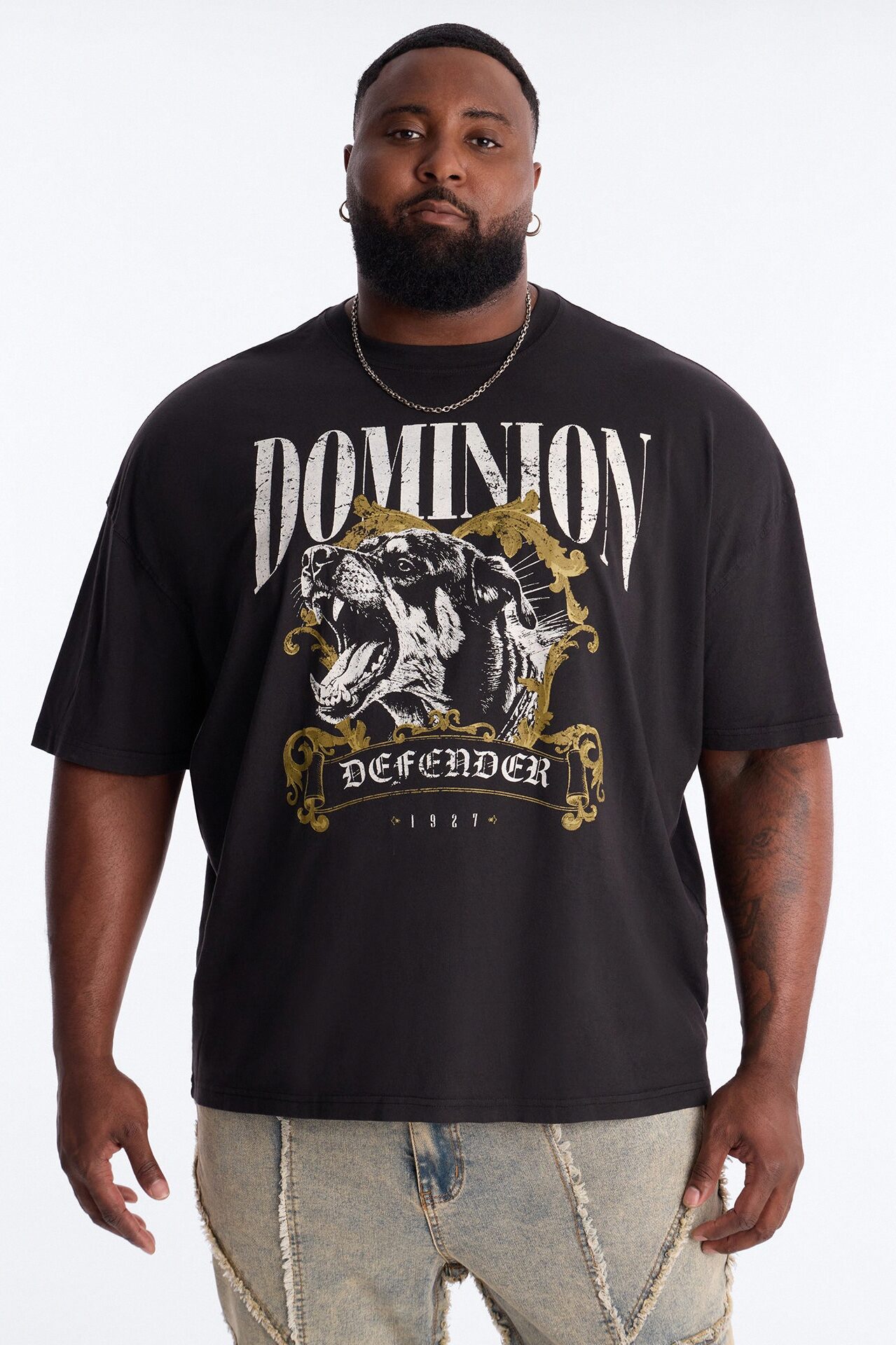 Dominion Defender Oversized Short Sleeve Tee - Black Wash