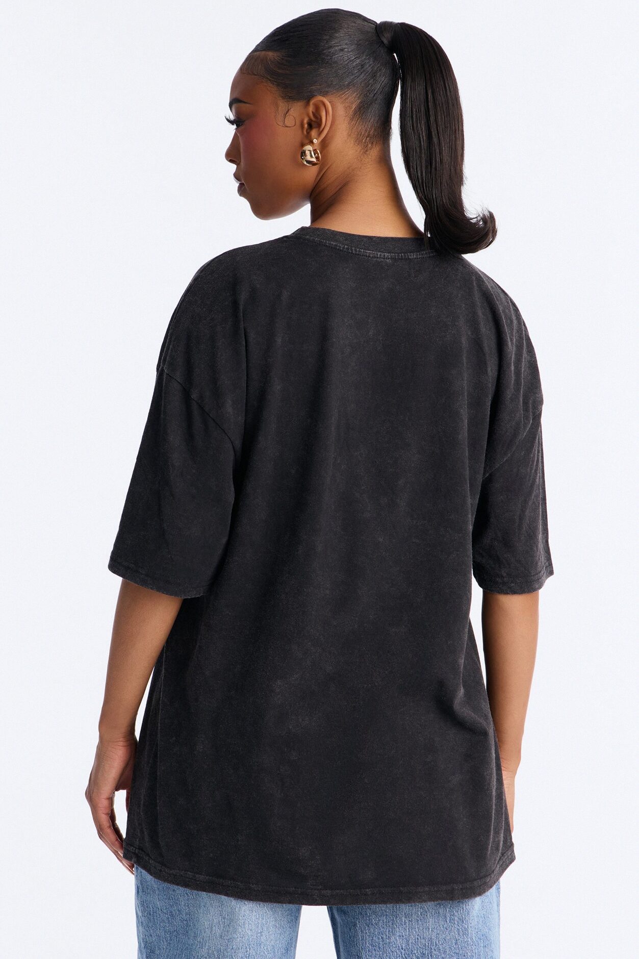 Rugrats Reptar 500 Racing Washed Oversized Tee - Black Wash