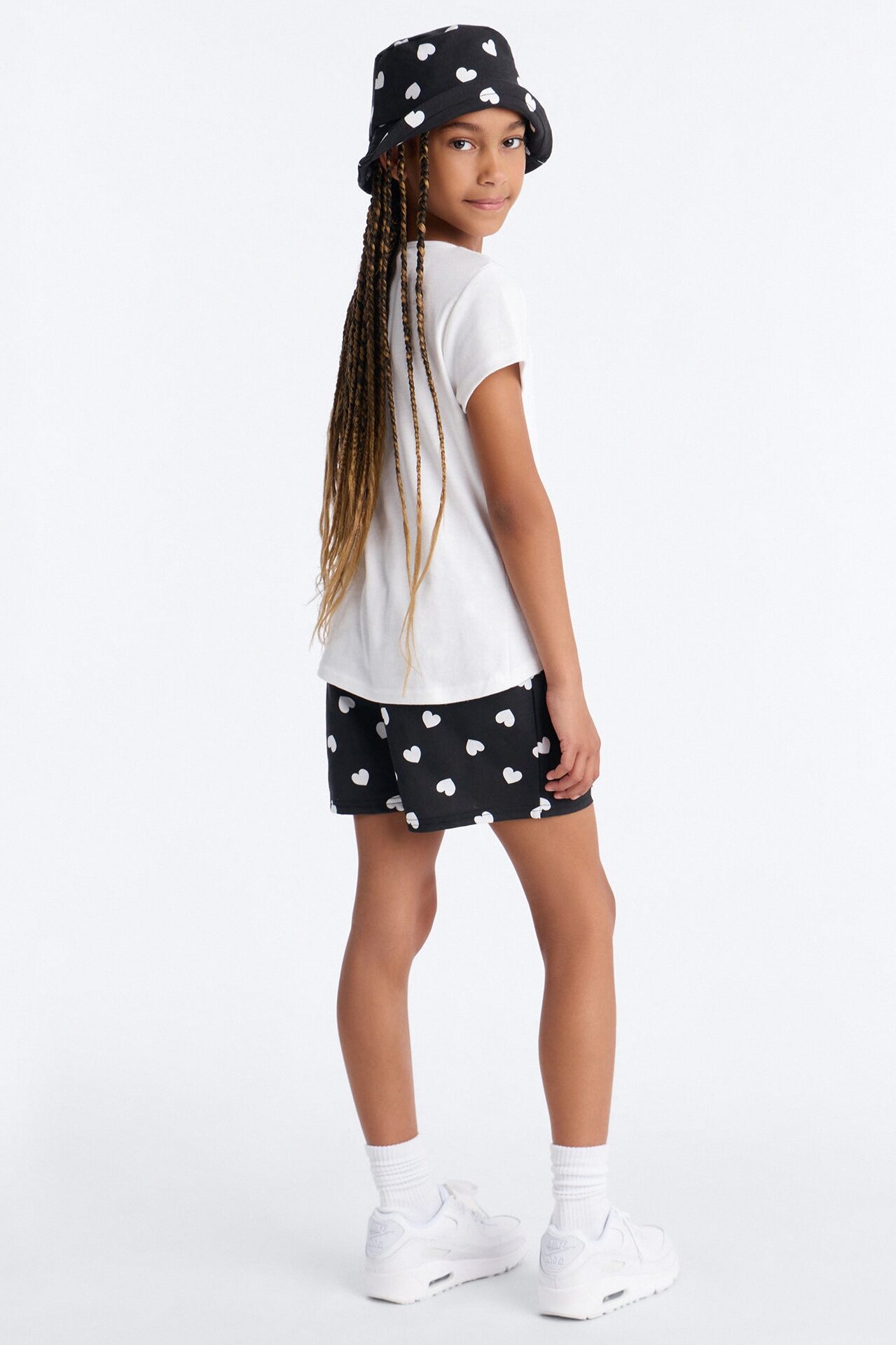 Mini I'm Sweet And Sassy Short Set - White/Black