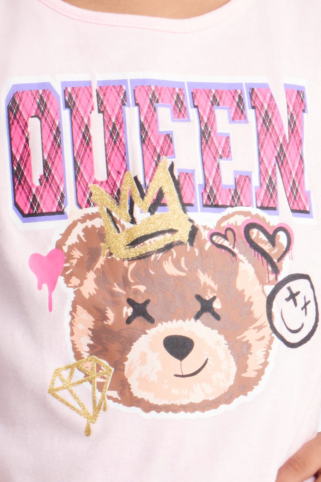 Mini The Queen Bear Short Set - Pink