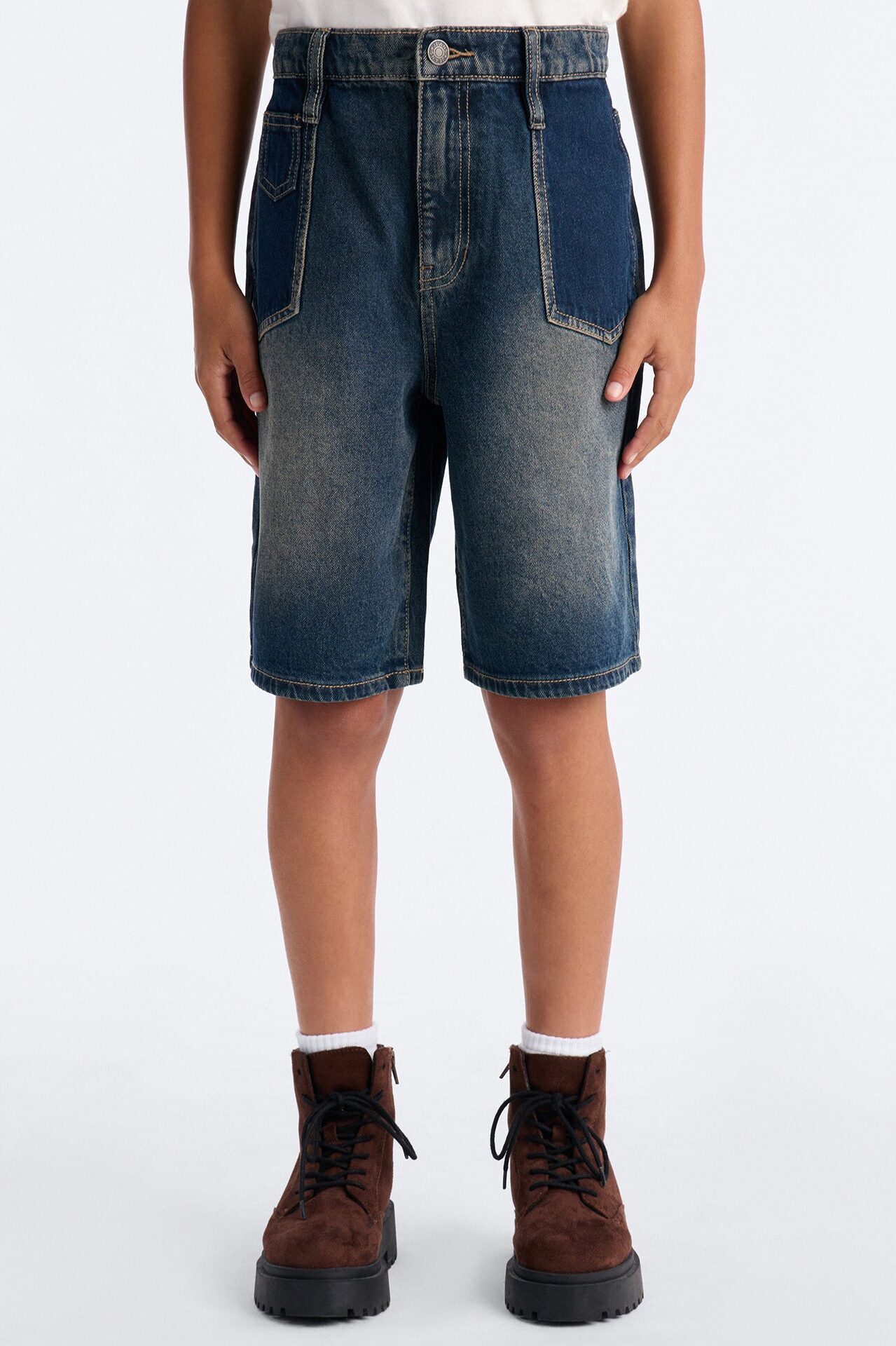 Mini Baggy Drift Denim Short - Dark Wash