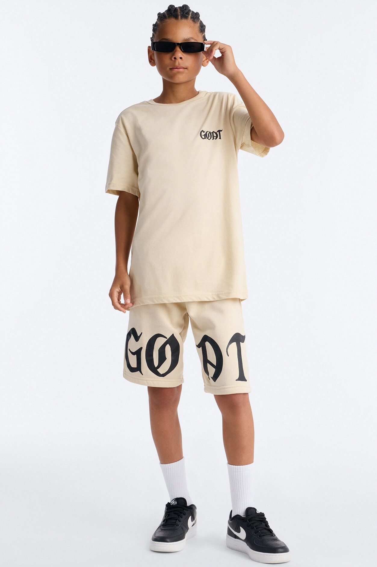 Mini The GOAT Forever Short Set - Cream