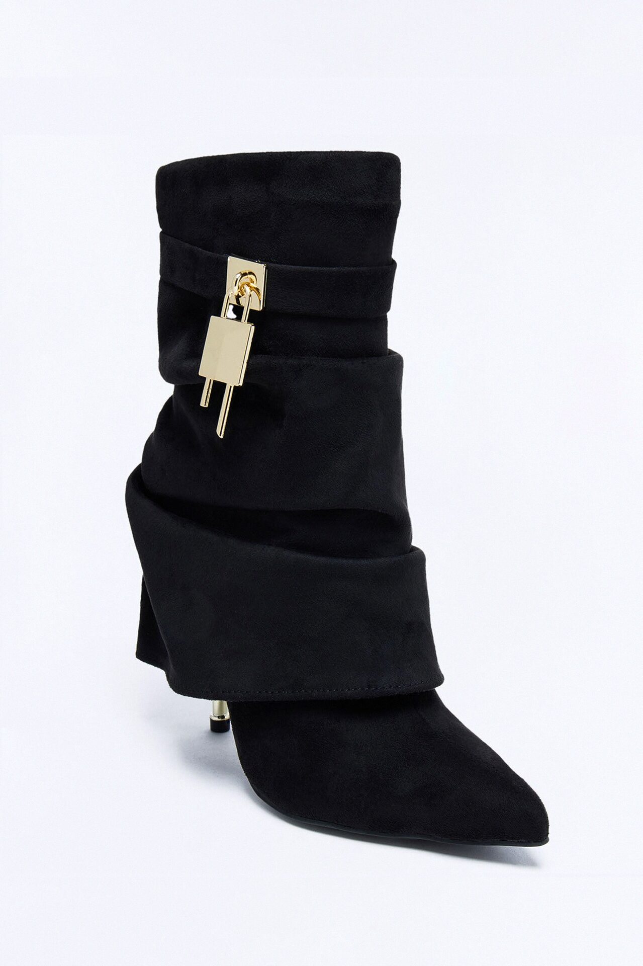 Alfie Ruched Overlay Boots - Black