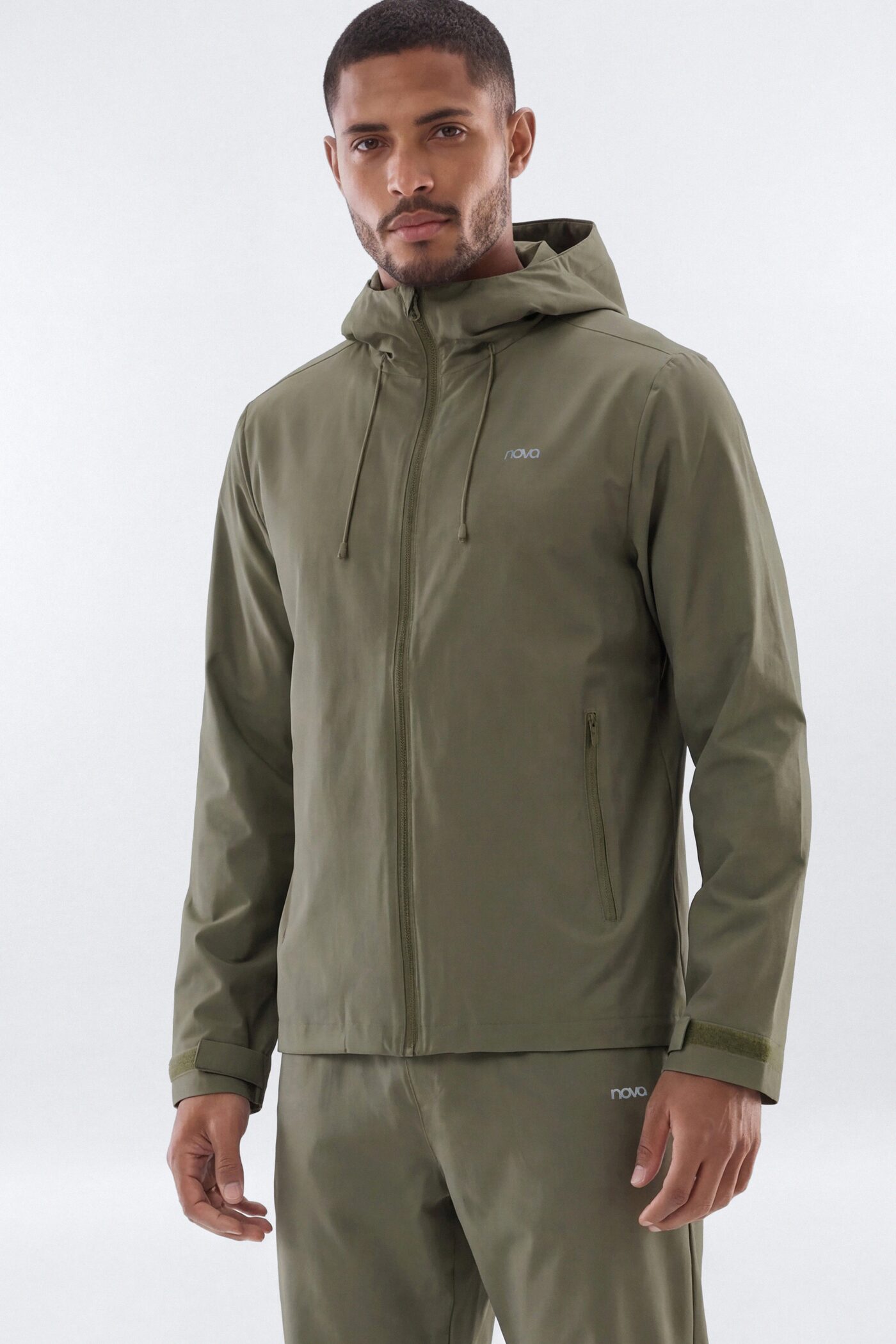 ActiveNylon™ Full Zip Hooded Jacket - Moss