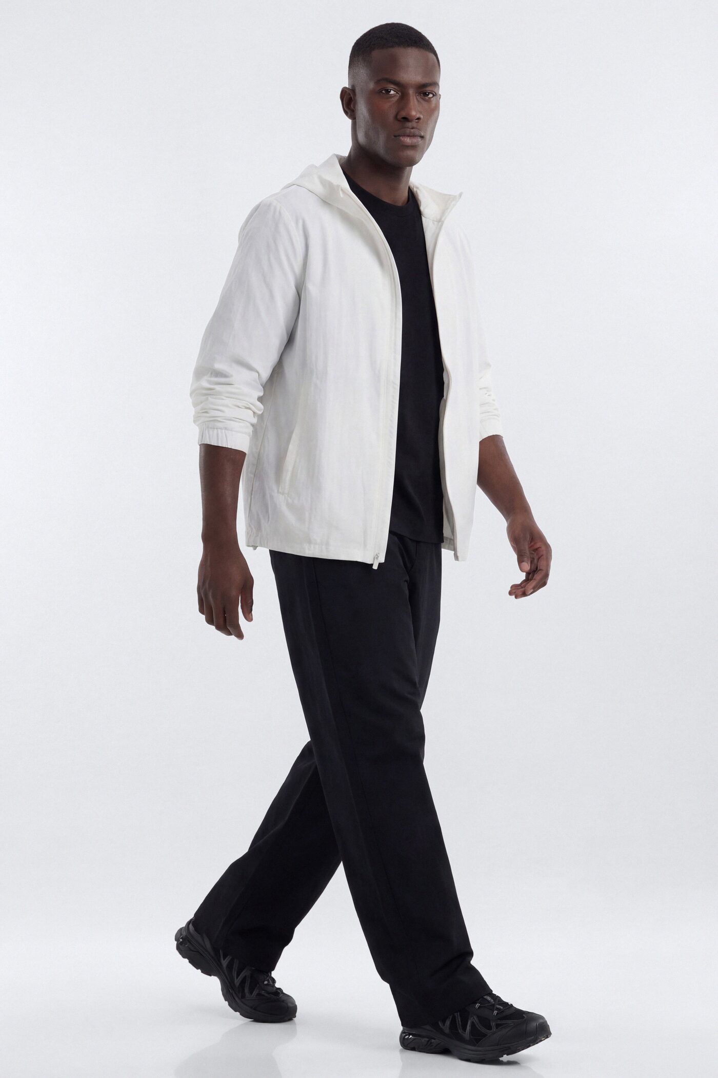 CoreNylon Hooded Full Zip Jacket - Bright White